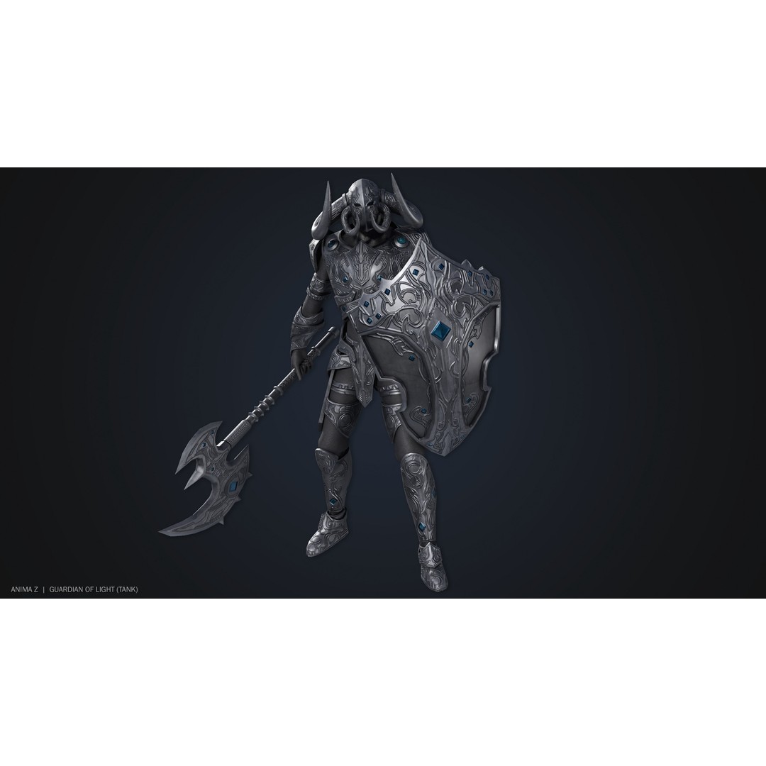 Guardian of Light Tank 3D Model – Low Poly Game Asset, FBX, OBJ - View 3