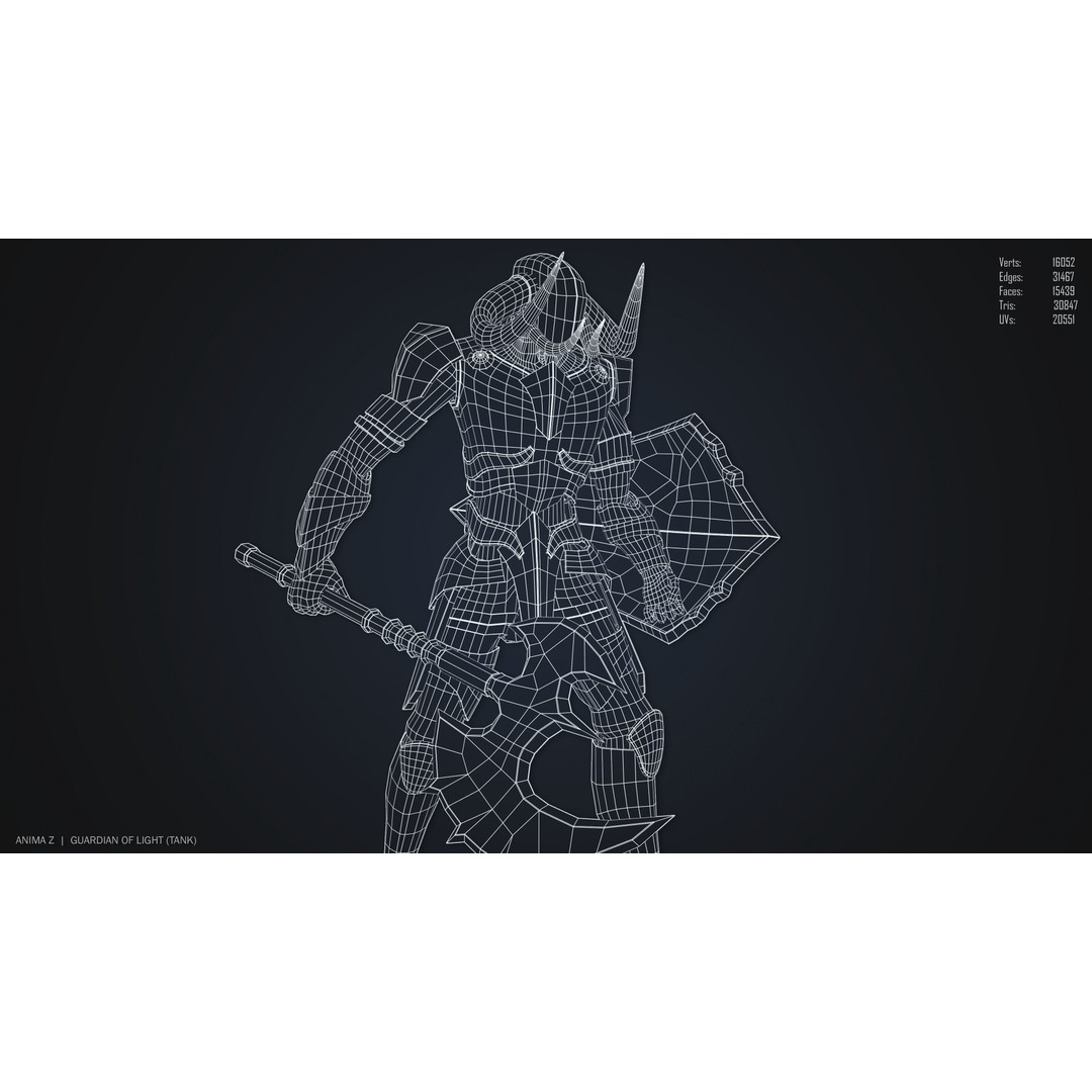 Guardian of Light Tank 3D Model – Low Poly Game Asset, FBX, OBJ - View 4