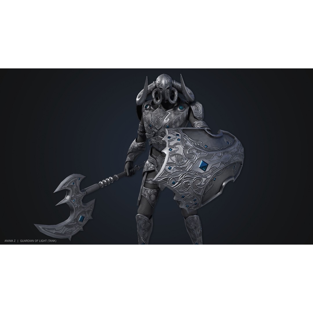 Guardian of Light Tank 3D Model – Low Poly Game Asset, FBX, OBJ - View 6