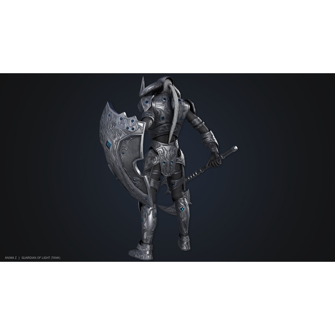 Guardian of Light Tank 3D Model – Low Poly Game Asset, FBX, OBJ - View 7
