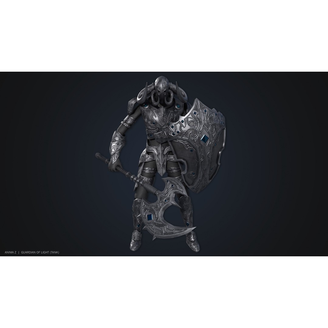 Guardian of Light Tank 3D Model – Low Poly Game Asset, FBX, OBJ - View 9