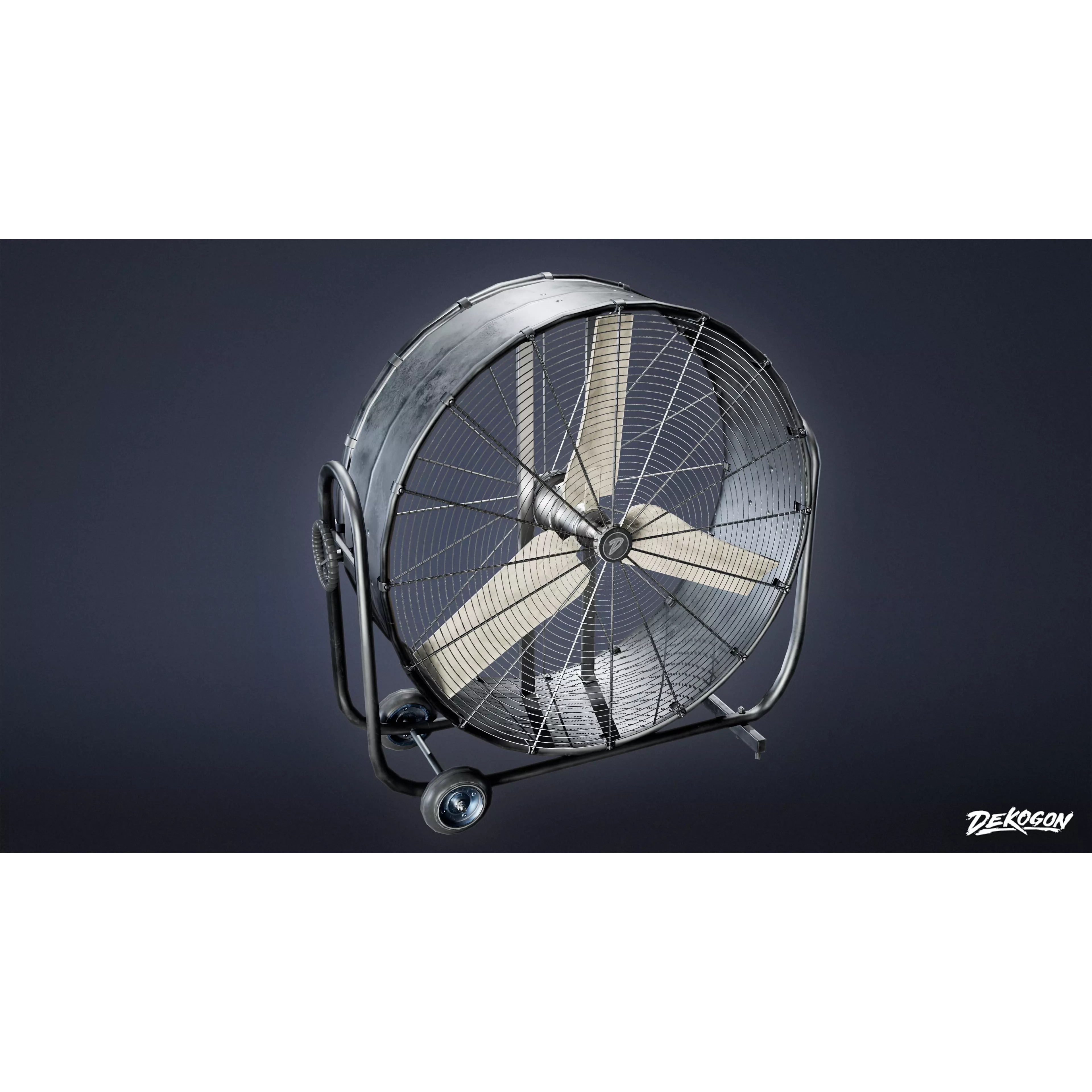 Hollywood - Industrial Fan 01 - Low-Poly Game-Ready 3D Model - View 2