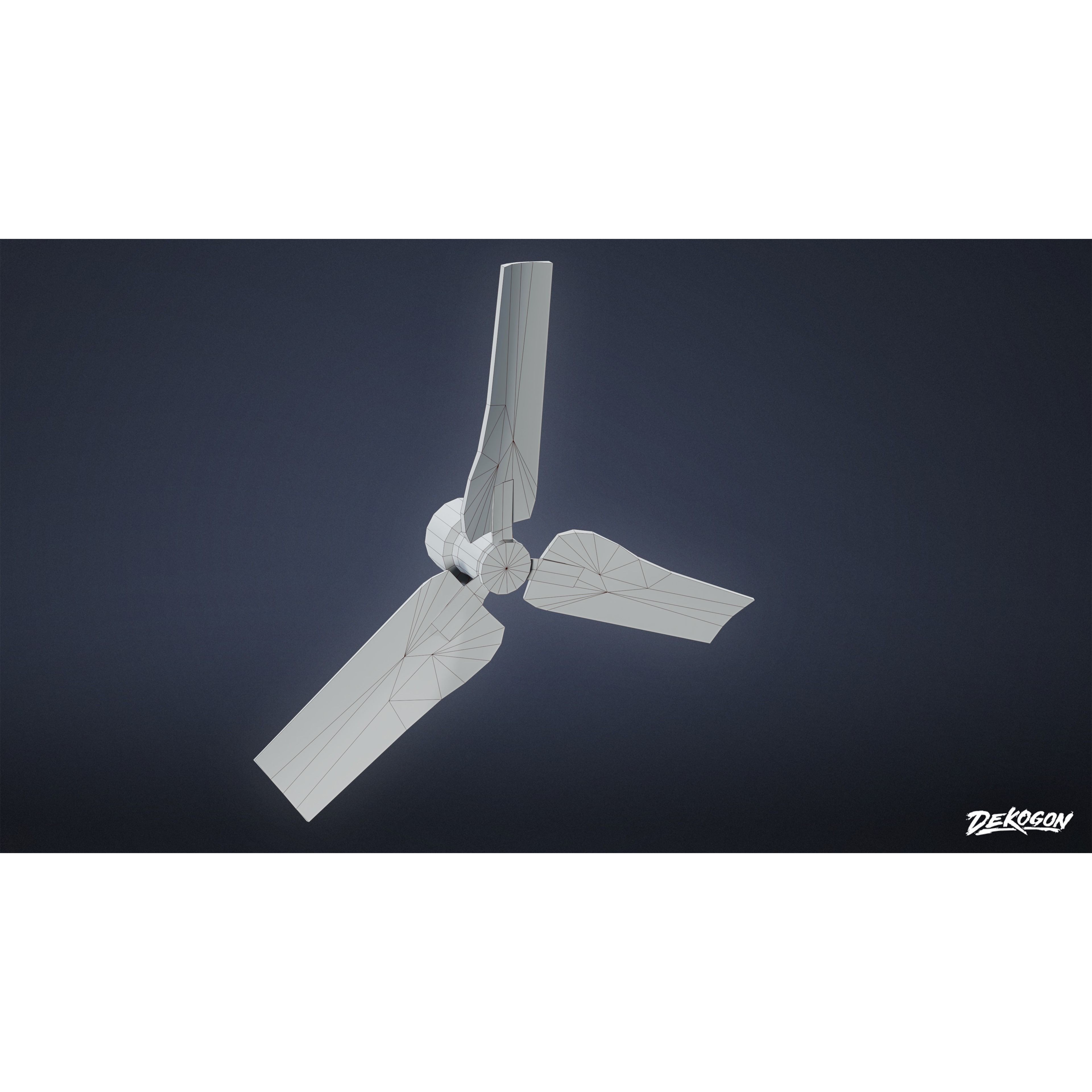 Hollywood - Industrial Fan 01 - Low-Poly Game-Ready 3D Model - View 4