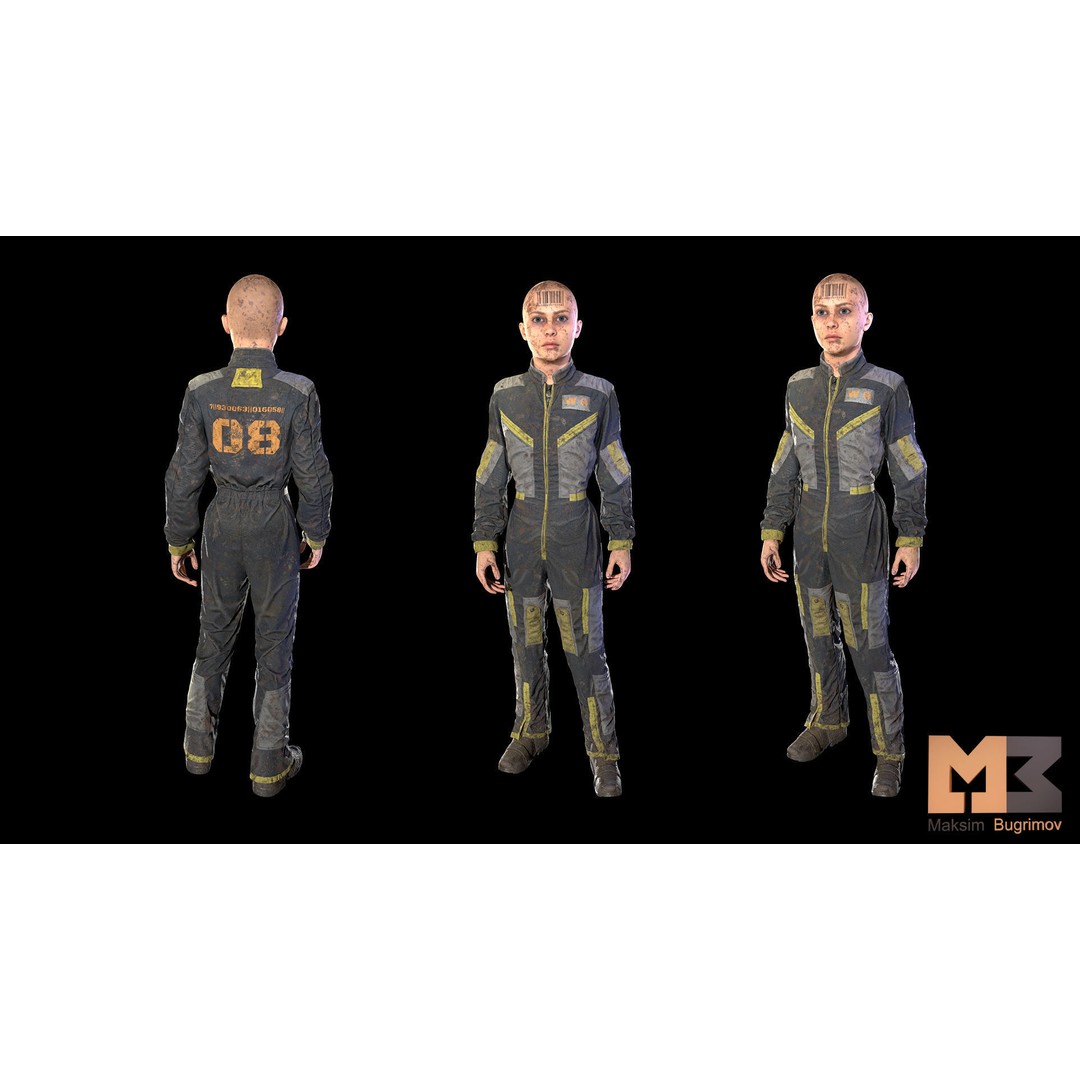 Dystopia NPC Characters 3D Model – Low Poly Game Asset, FBX