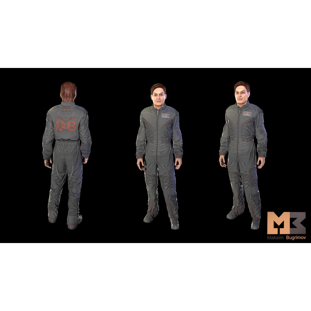 Dystopia NPC Characters 3D Model – Low Poly Game Asset, FBX - View 12