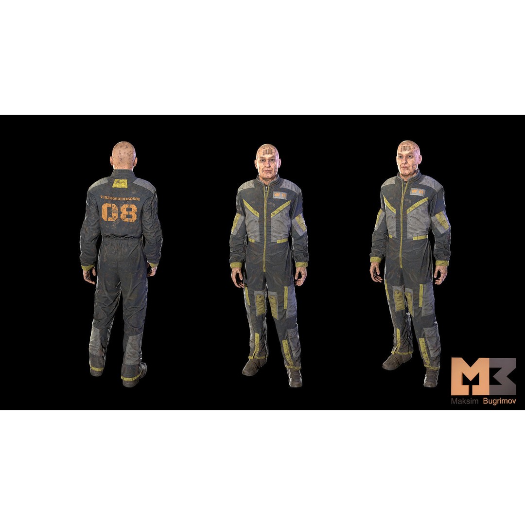 Dystopia NPC Characters 3D Model – Low Poly Game Asset, FBX - View 14