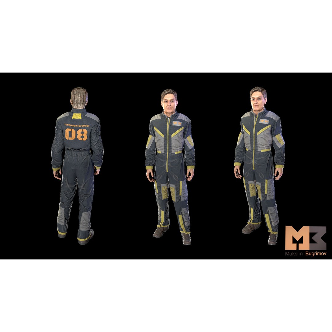 Dystopia NPC Characters 3D Model – Low Poly Game Asset, FBX - View 3