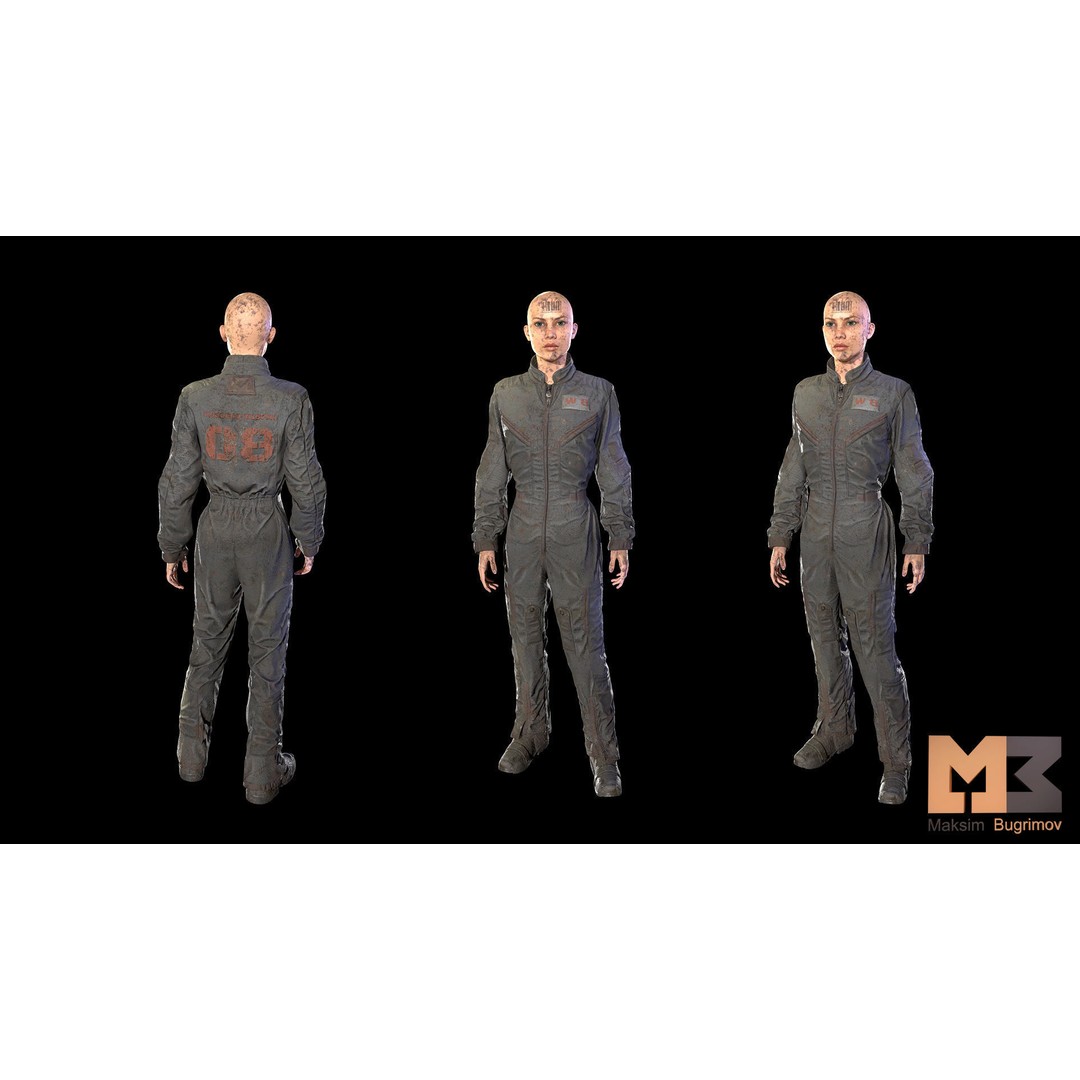 Dystopia NPC Characters 3D Model – Low Poly Game Asset, FBX - View 45