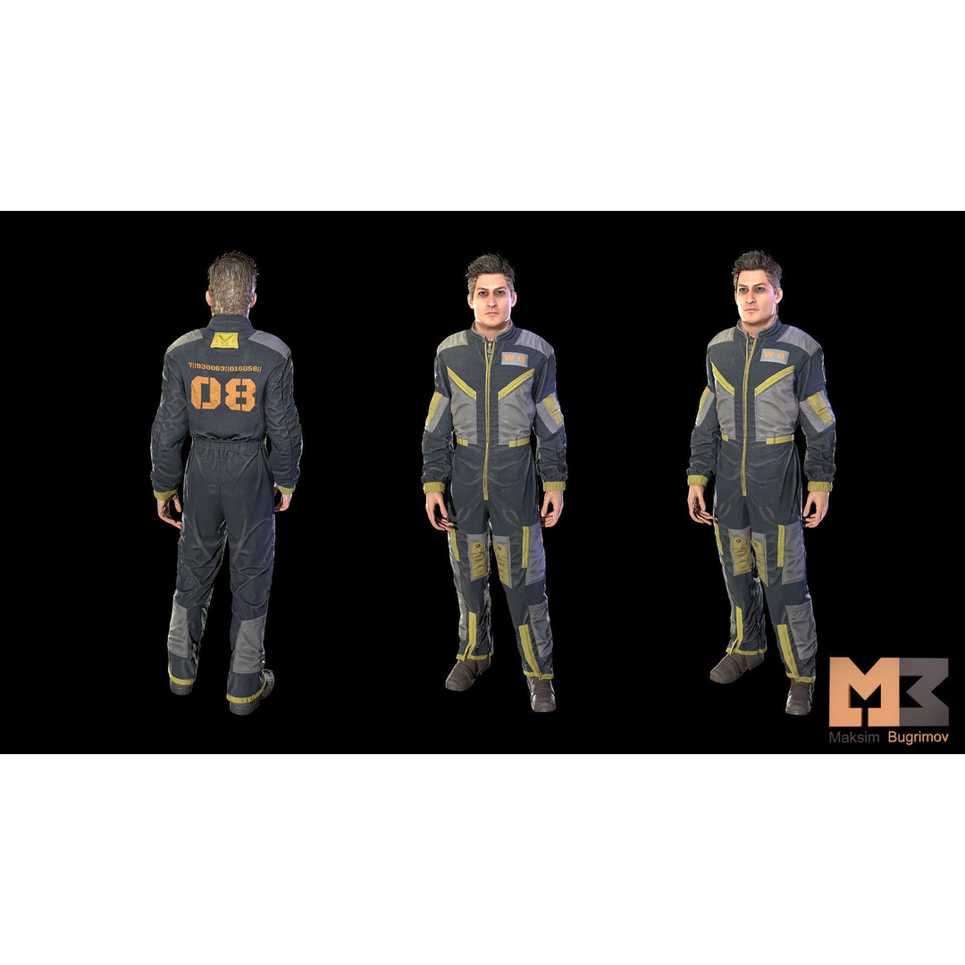 Dystopia NPC Characters 3D Model – Low Poly Game Asset, FBX - View 9
