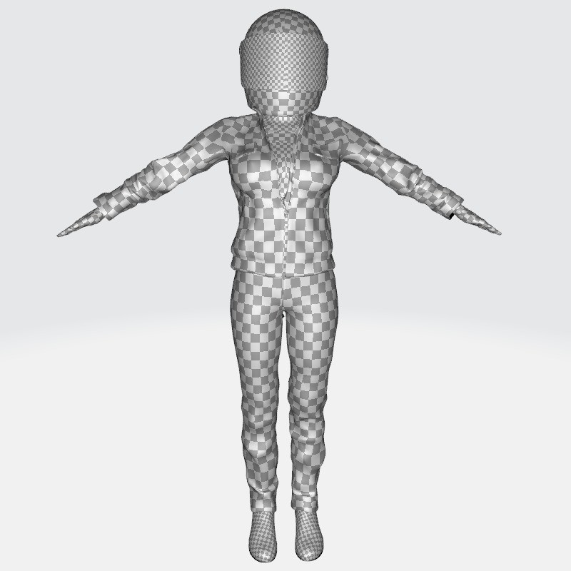 Realistic Biker 3D Model – Low Poly Game-Ready Character with Rigging