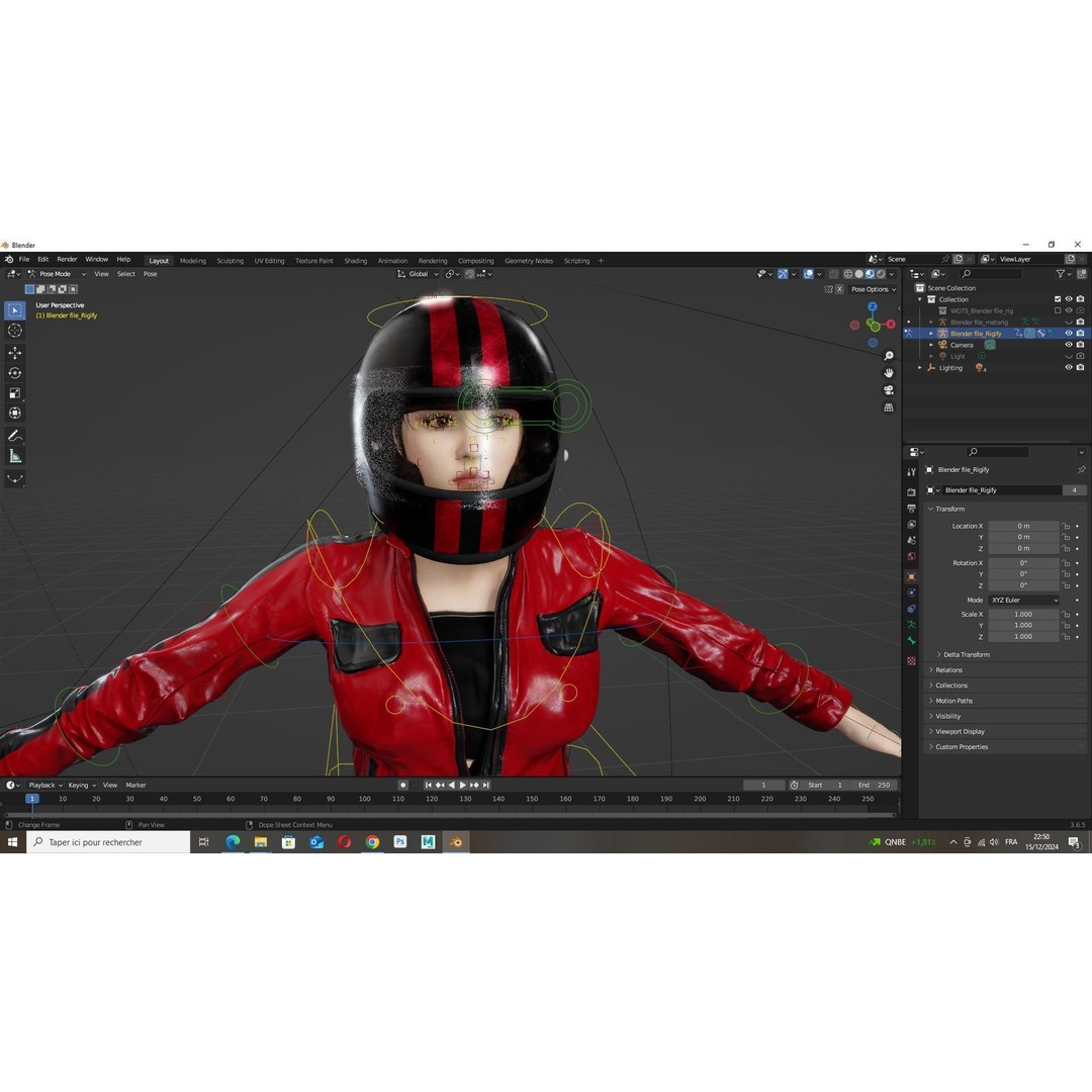 Realistic Biker 3D Model – Low Poly Game-Ready Character with Rigging - View 18