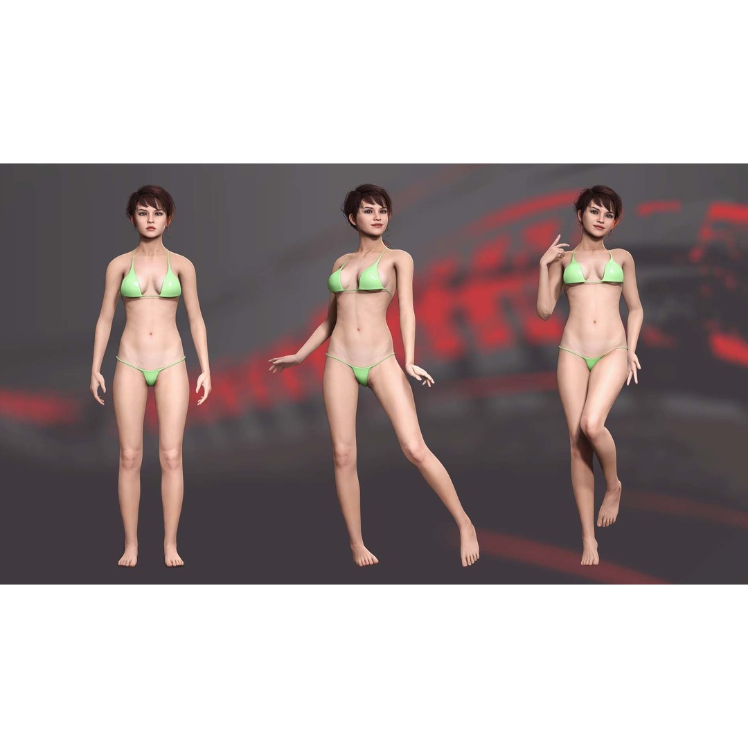Realistic Biker 3D Model – Low Poly Game-Ready Character with Rigging - View 8