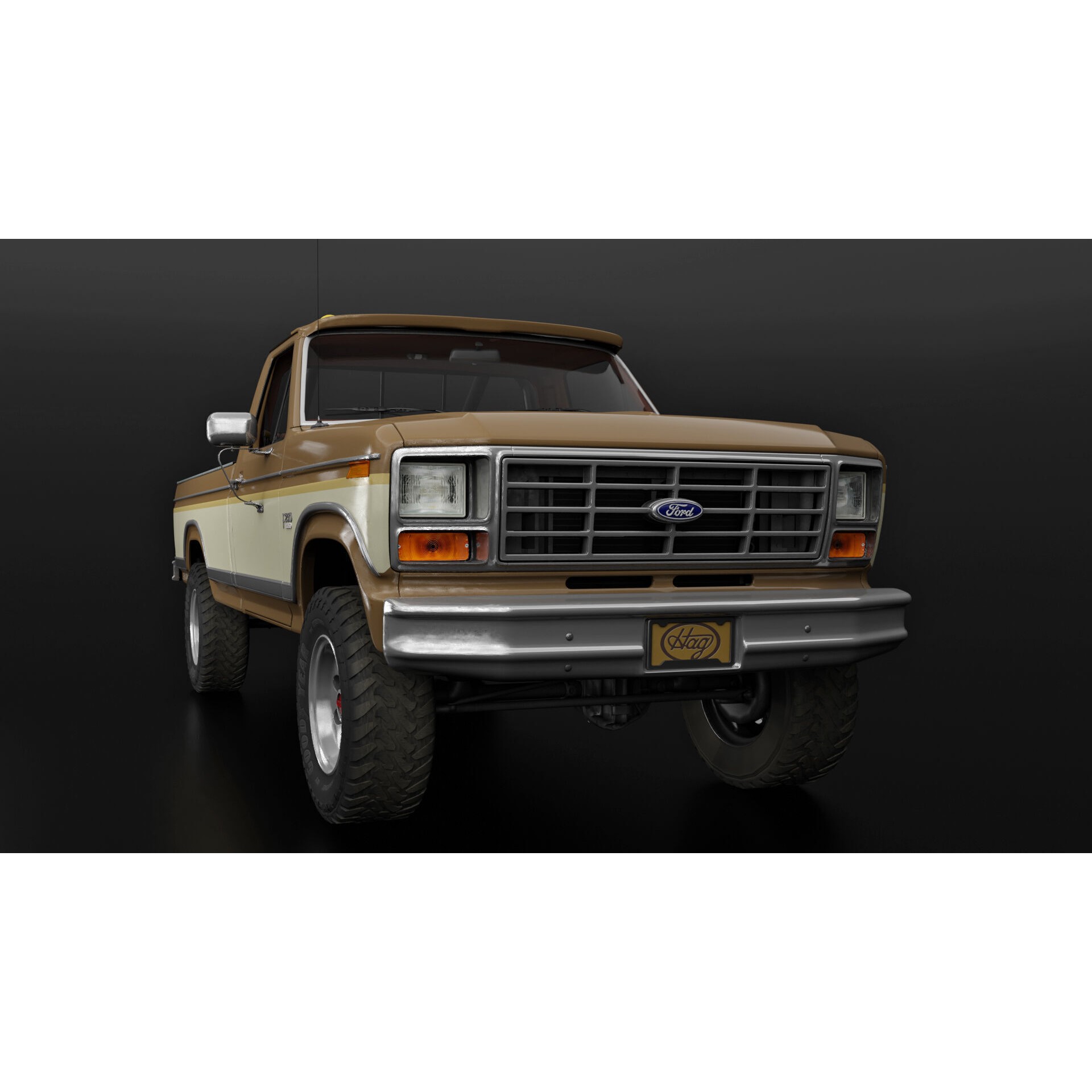 Ford F250 - Low-Poly Game-Ready 3D Model