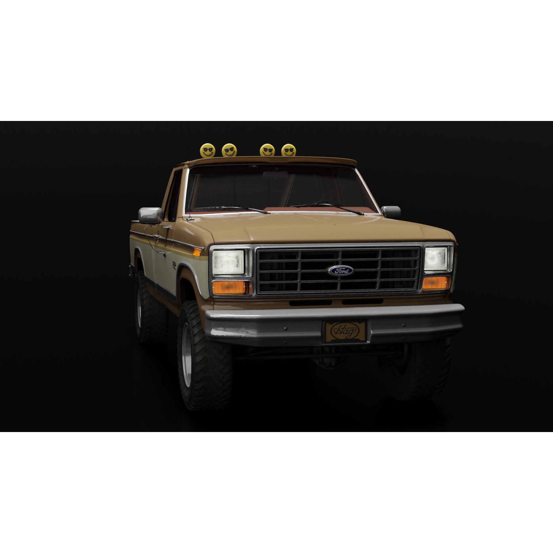 Ford F250 - Low-Poly Game-Ready 3D Model - View 14