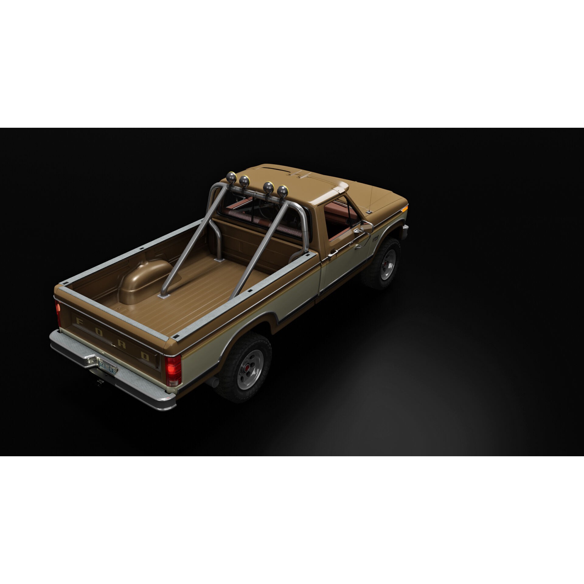 Ford F250 - Low-Poly Game-Ready 3D Model - View 15