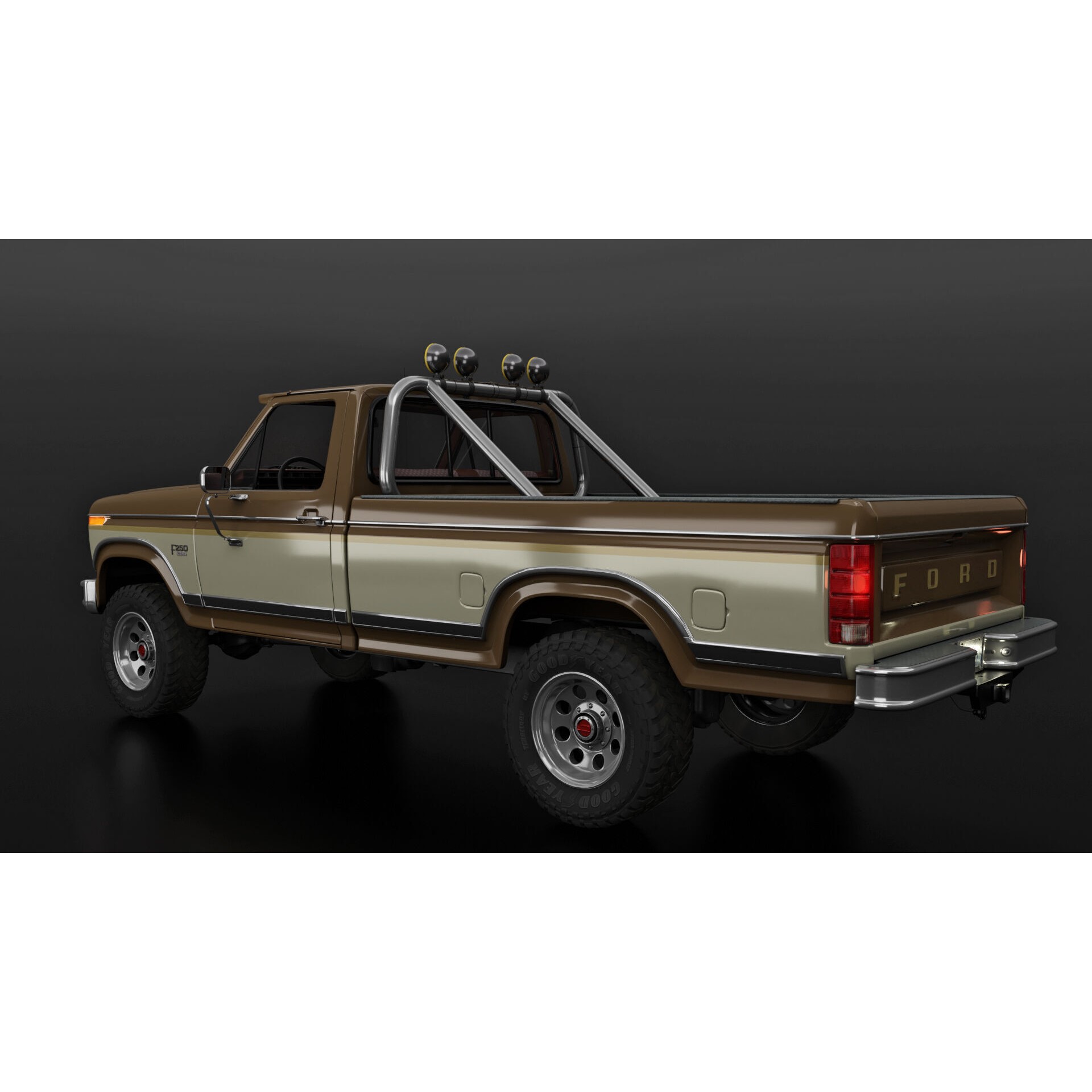 Ford F250 - Low-Poly Game-Ready 3D Model - View 24