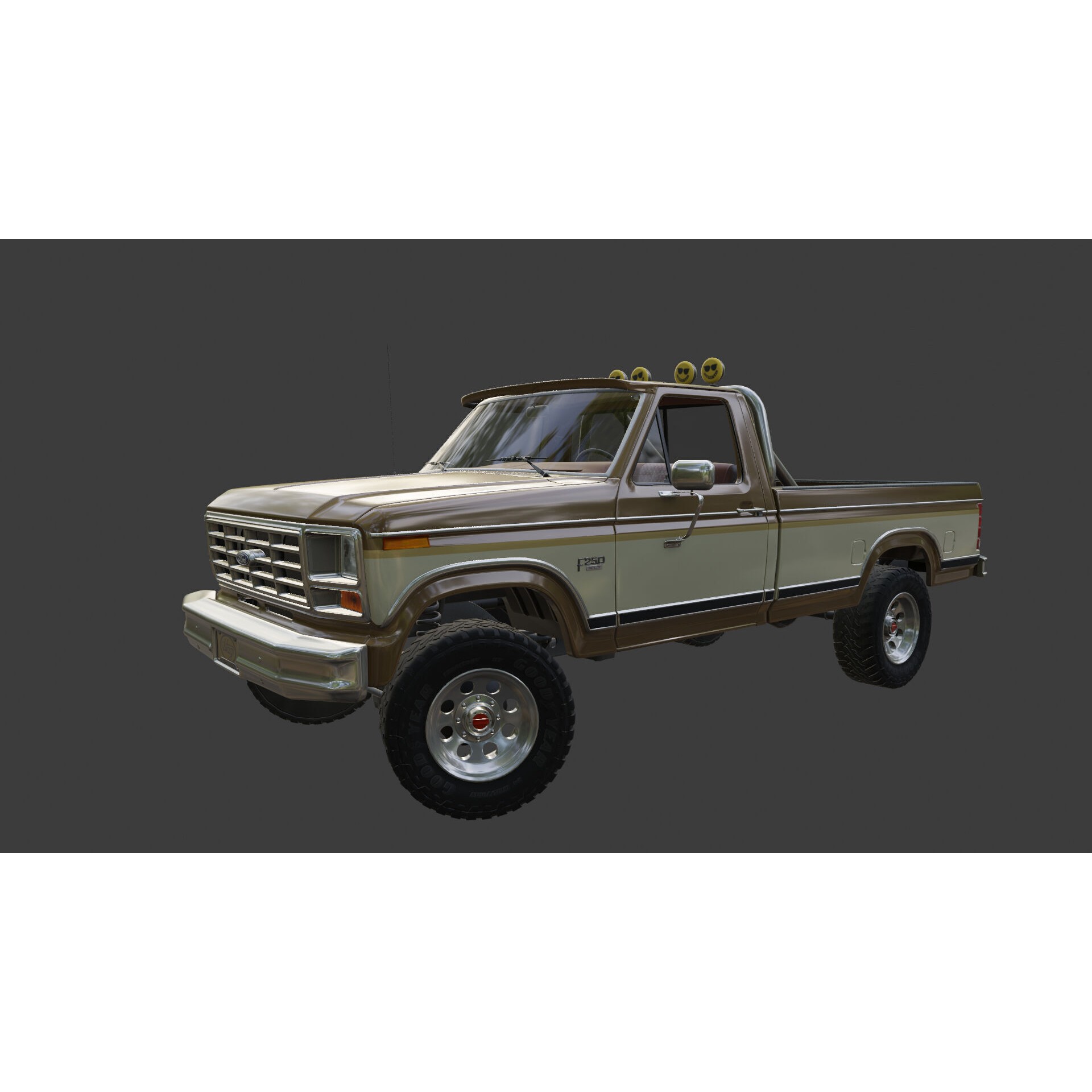 Ford F250 - Low-Poly Game-Ready 3D Model - View 25