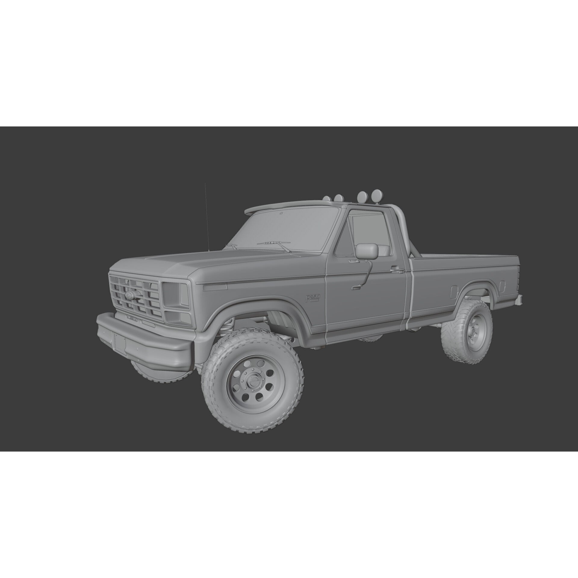 Ford F250 - Low-Poly Game-Ready 3D Model - View 26