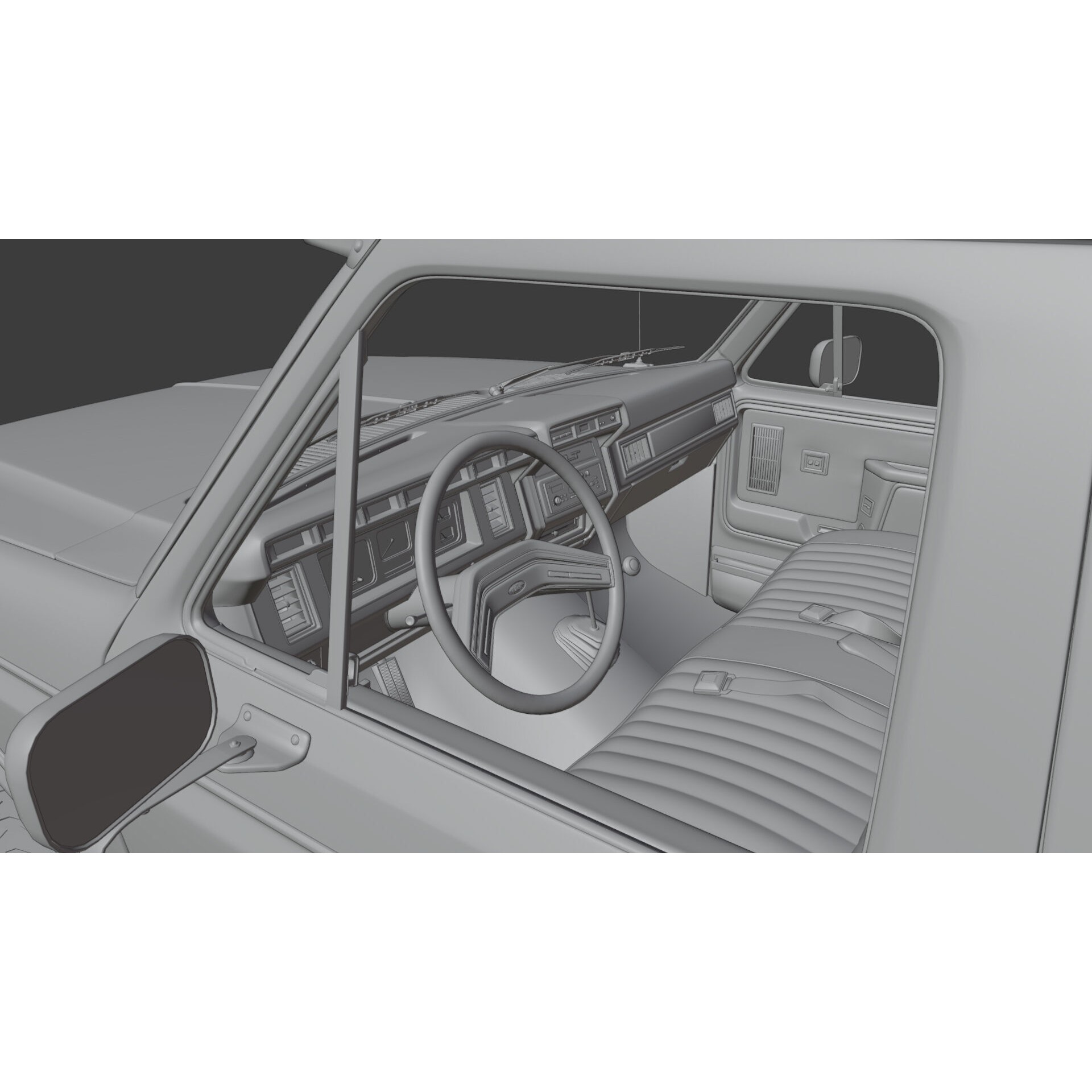 Ford F250 - Low-Poly Game-Ready 3D Model - View 29