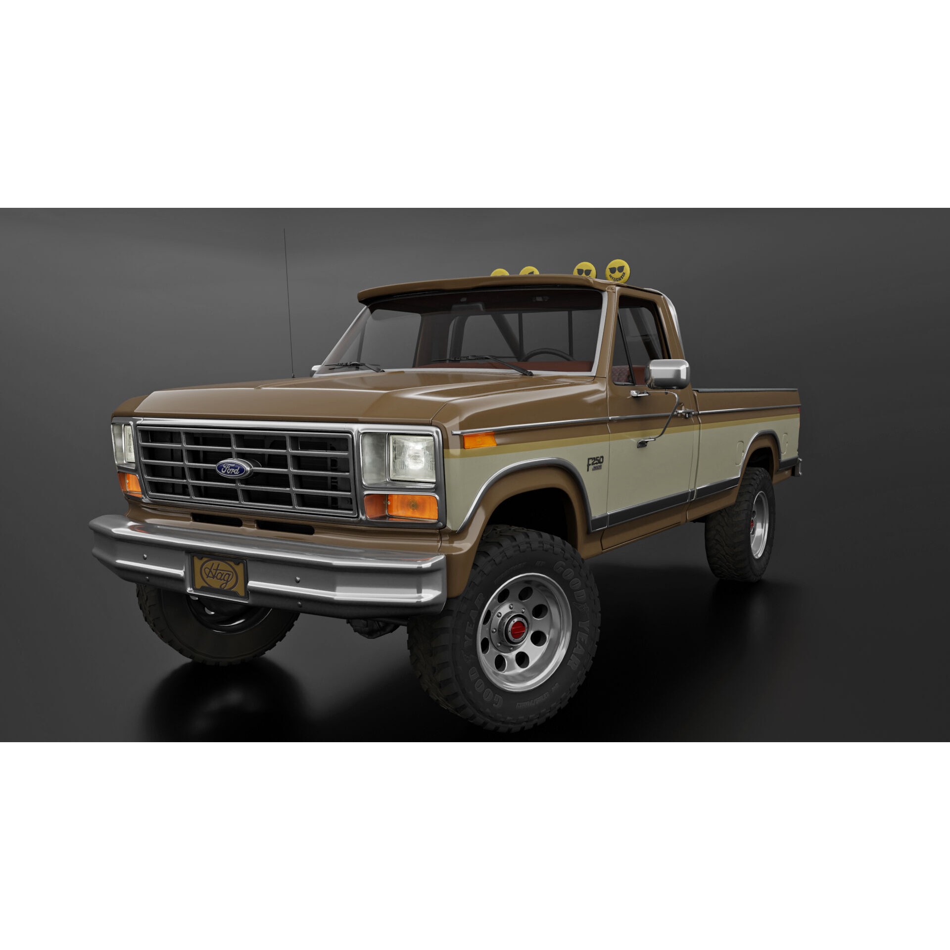 Ford F250 - Low-Poly Game-Ready 3D Model - View 3