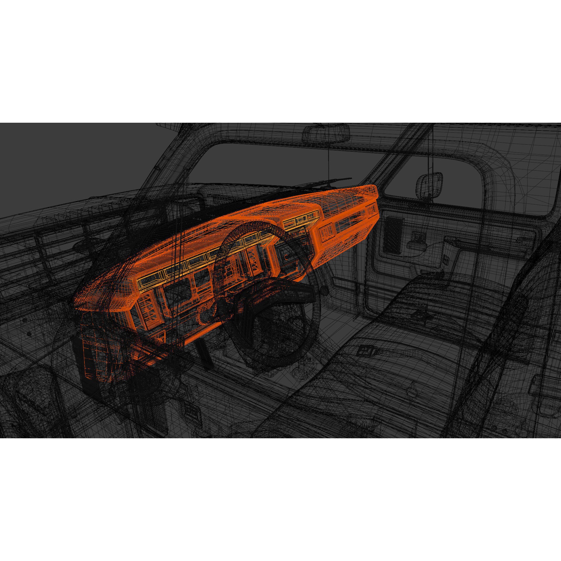 Ford F250 - Low-Poly Game-Ready 3D Model - View 30