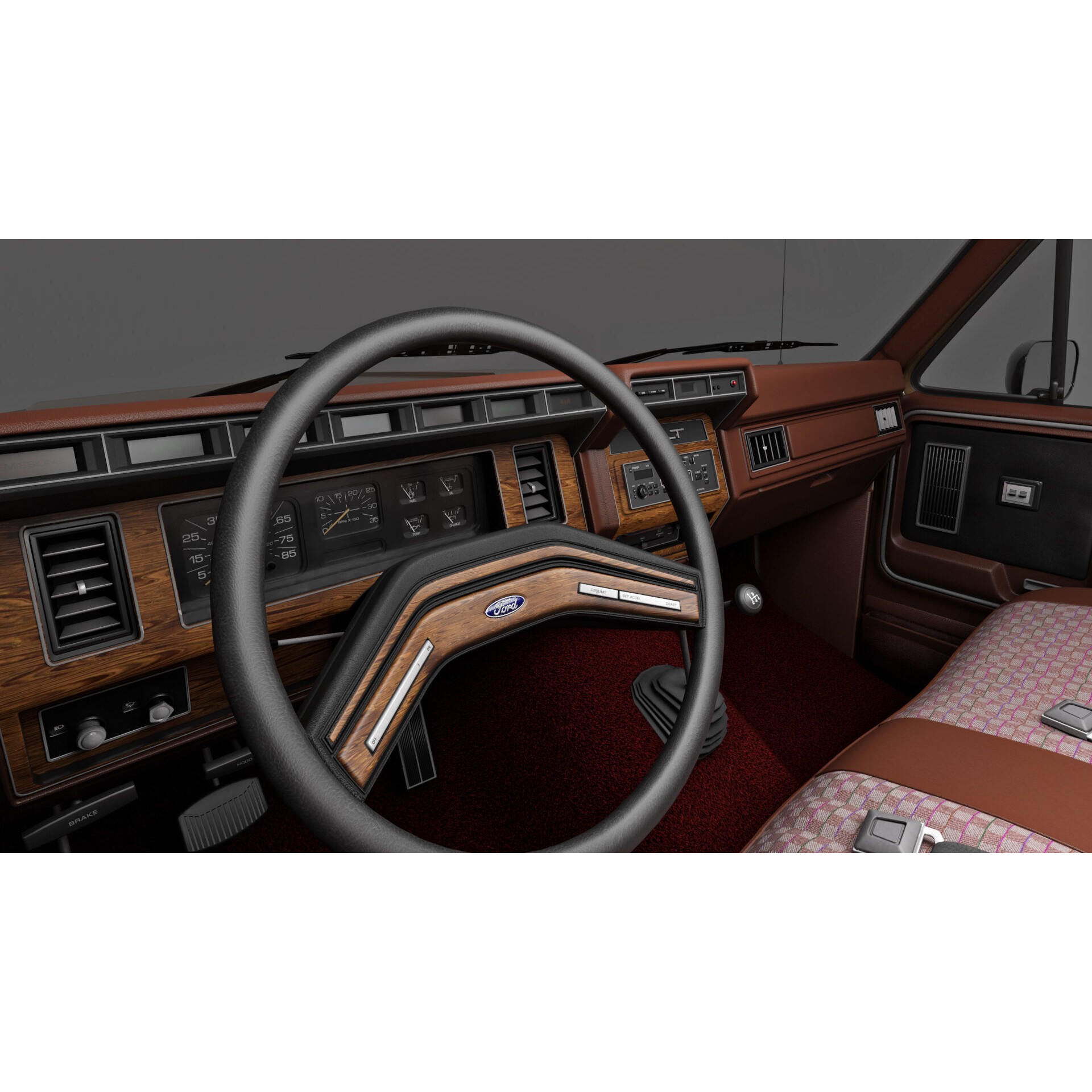 Ford F250 - Low-Poly Game-Ready 3D Model - View 4