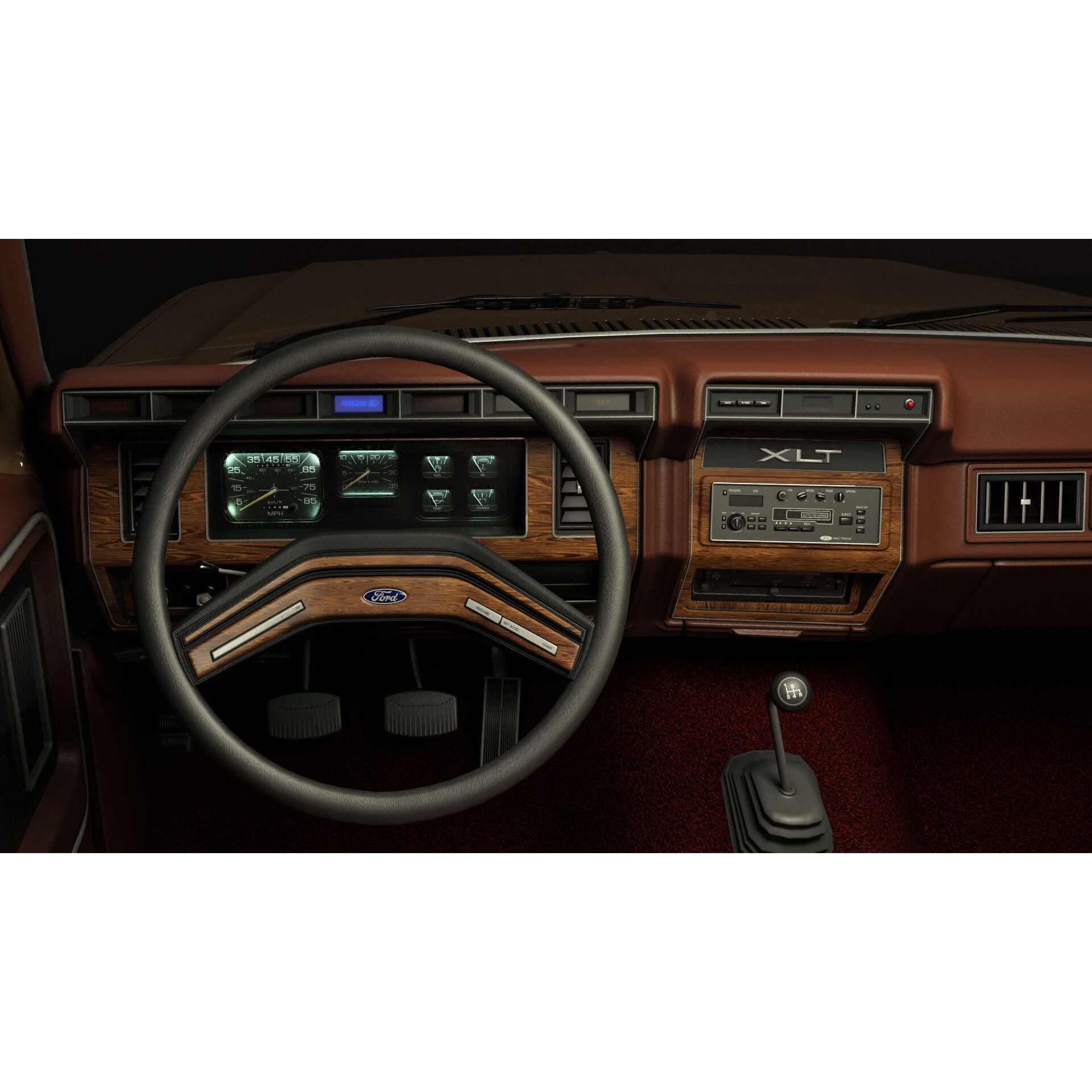 Ford F250 - Low-Poly Game-Ready 3D Model - View 7