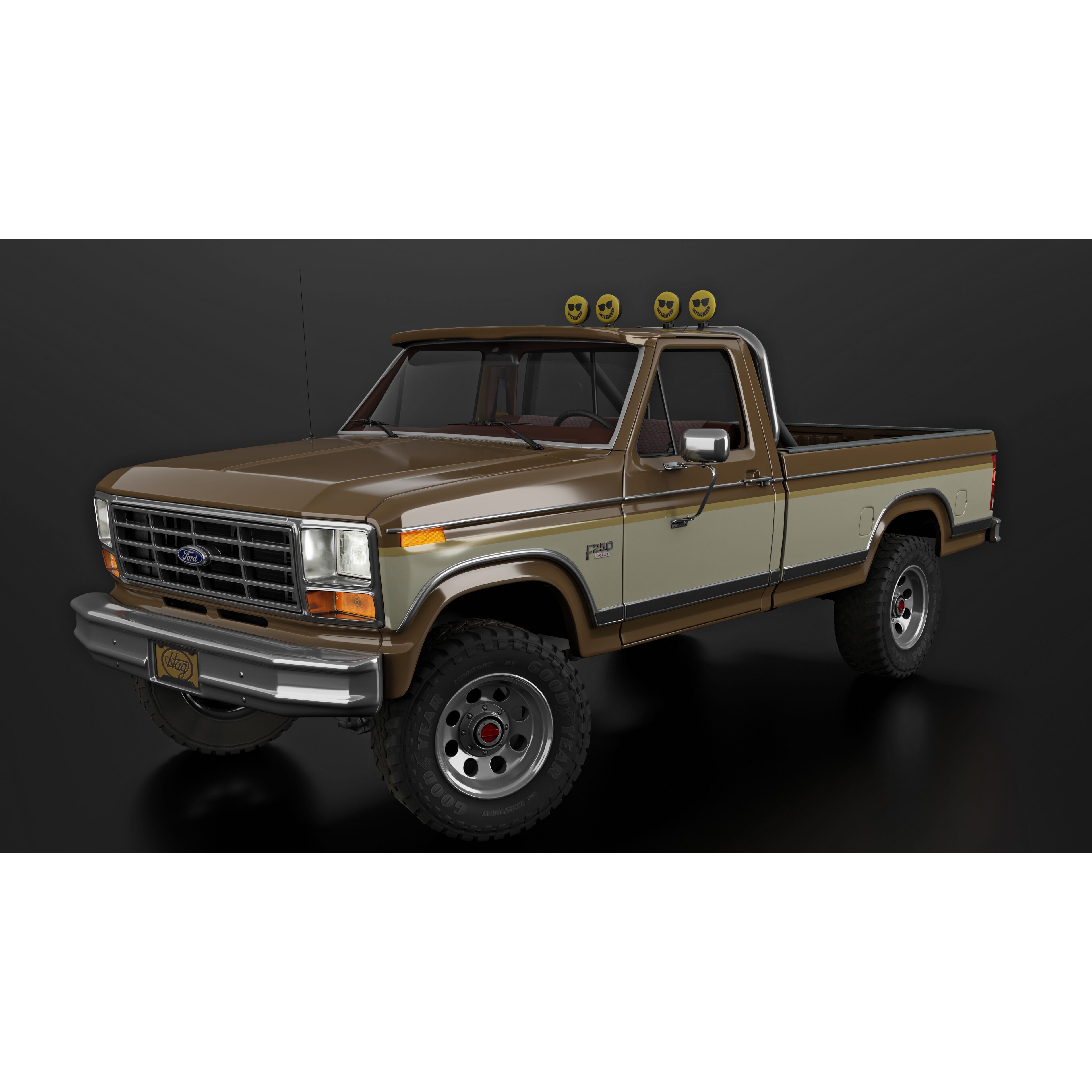 Ford F250 - Low-Poly Game-Ready 3D Model - View 8