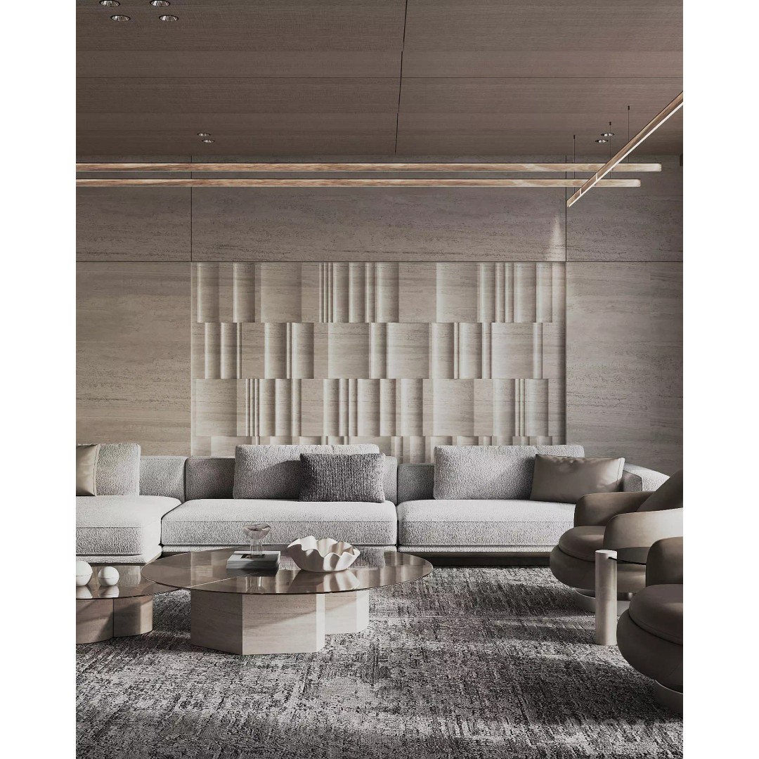 Living Room and Kitchen 3D Model – Realistic Interior Design, PBR Textures - View 6