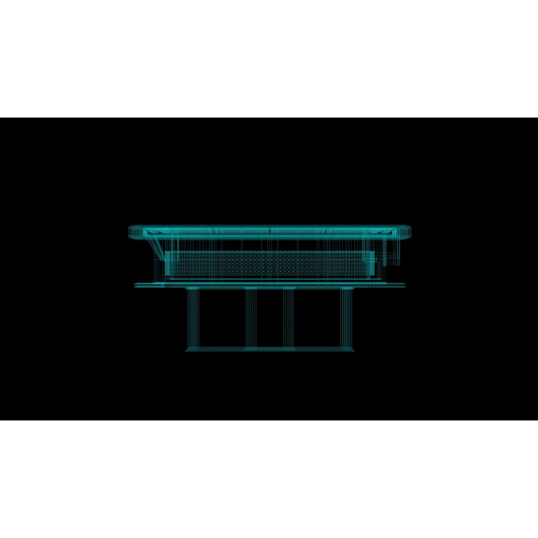 Craps Table 3D Model – Luxury Game Asset, FBX & OBJ Formats - View 18