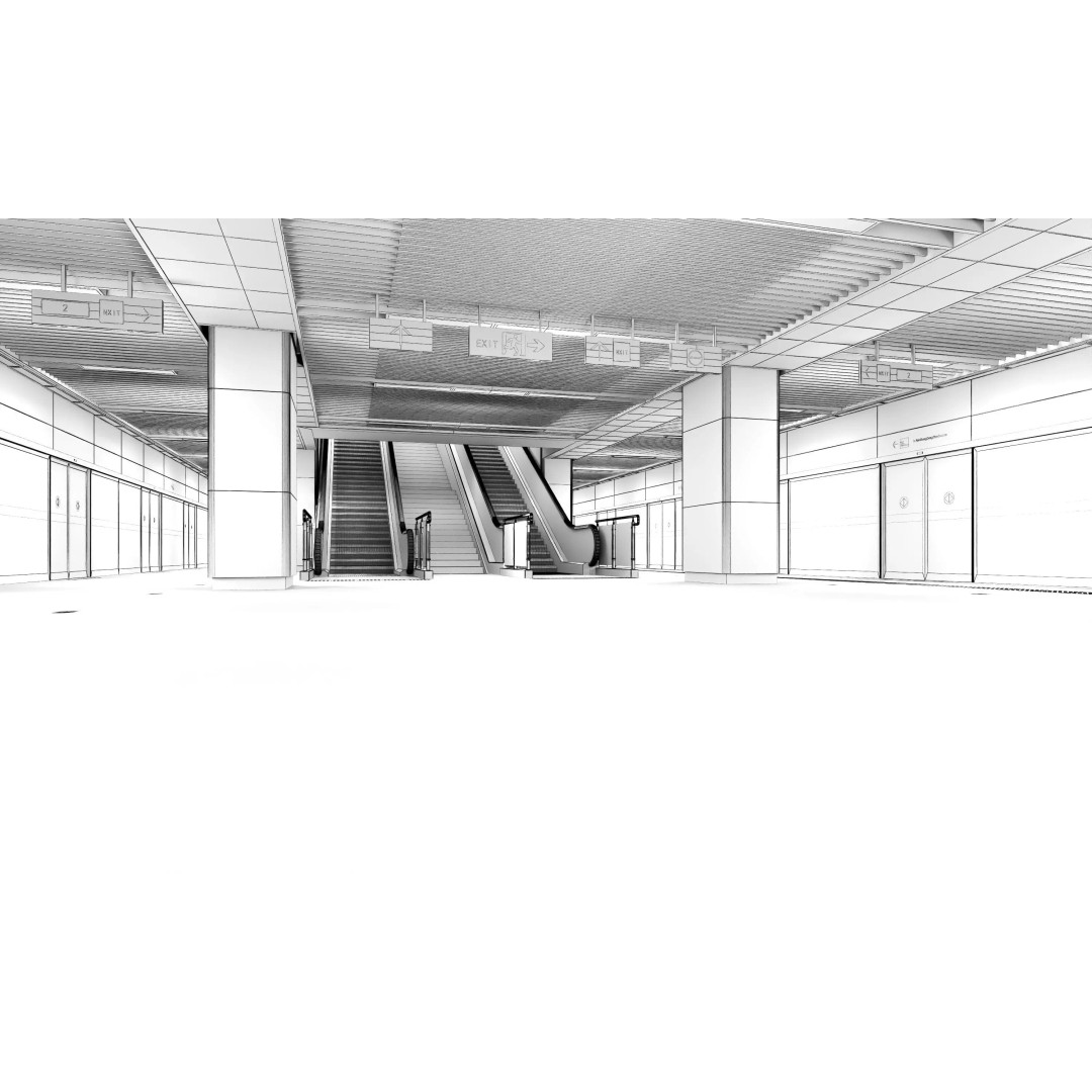 City Subway 3D Model – Low Poly Train Asset, FBX, OBJ