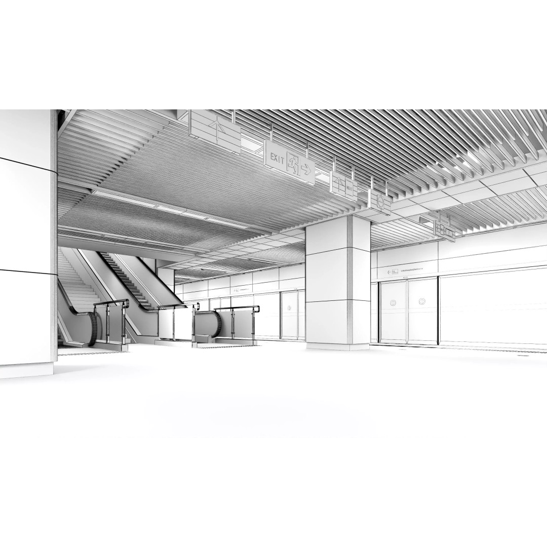 City Subway 3D Model – Low Poly Train Asset, FBX, OBJ - View 14