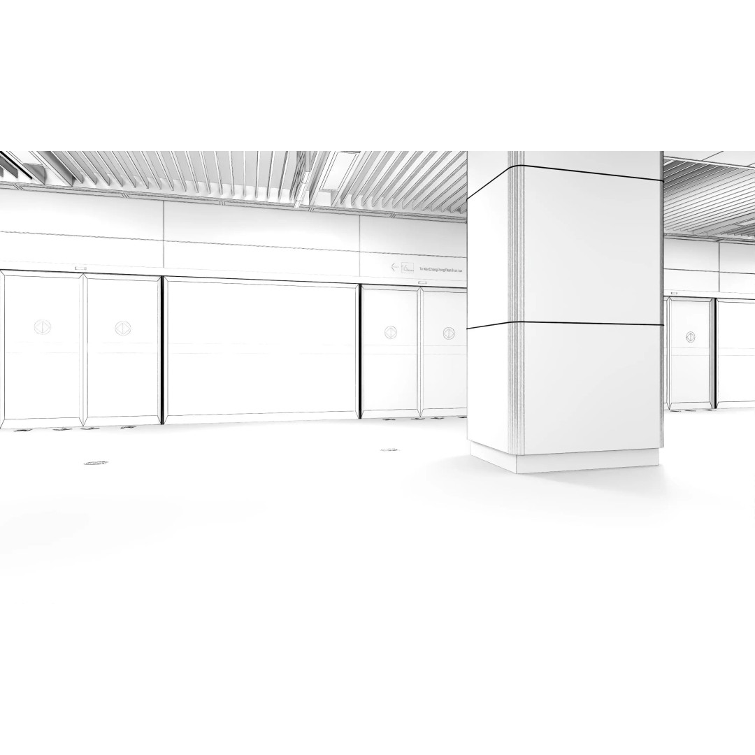 City Subway 3D Model – Low Poly Train Asset, FBX, OBJ - View 19