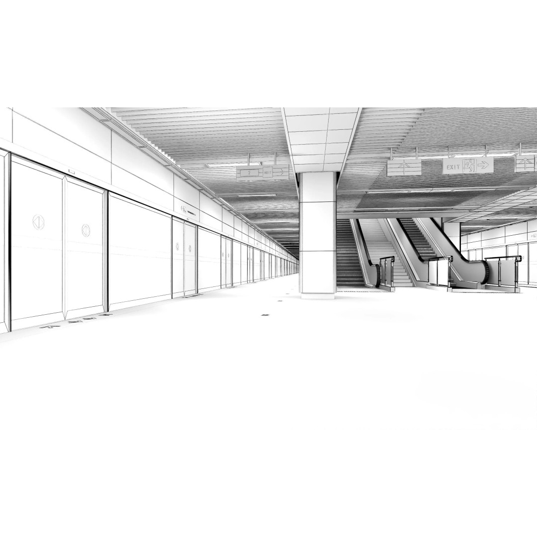 City Subway 3D Model – Low Poly Train Asset, FBX, OBJ - View 20