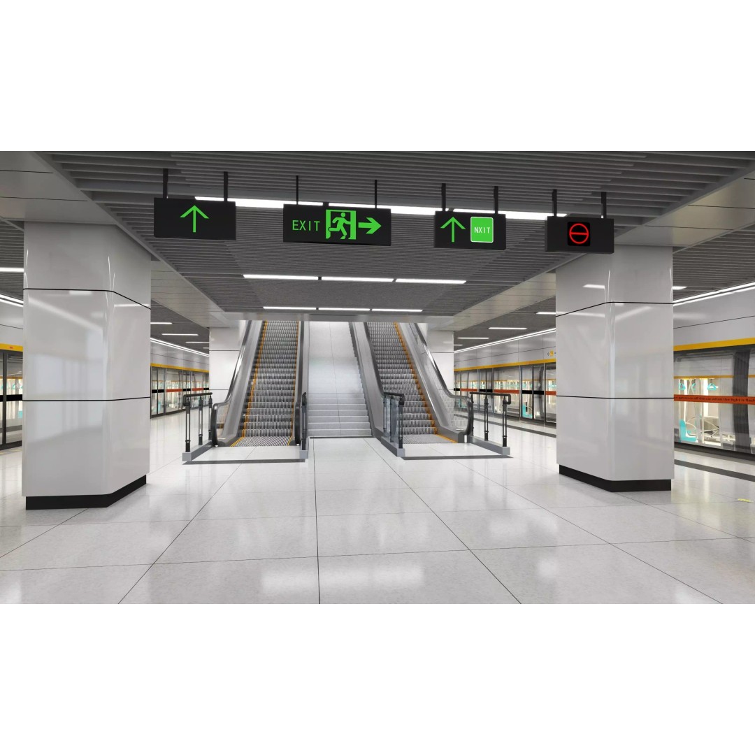 City Subway 3D Model – Low Poly Train Asset, FBX, OBJ - View 3