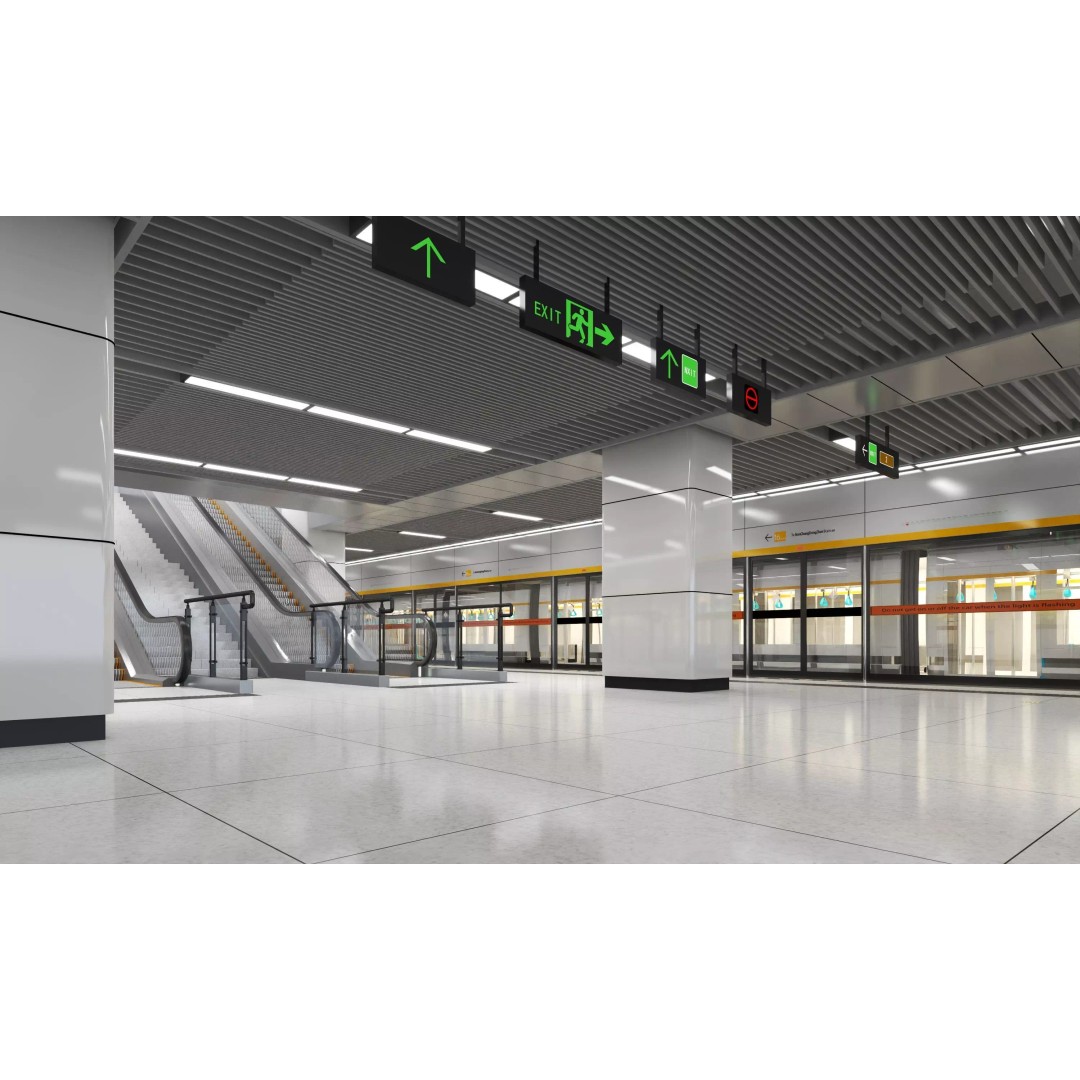 City Subway 3D Model – Low Poly Train Asset, FBX, OBJ - View 4