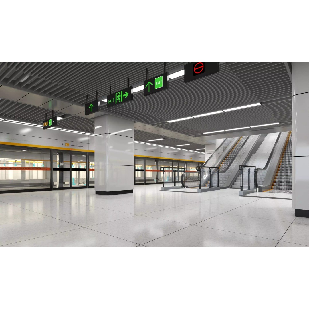 City Subway 3D Model – Low Poly Train Asset, FBX, OBJ - View 5