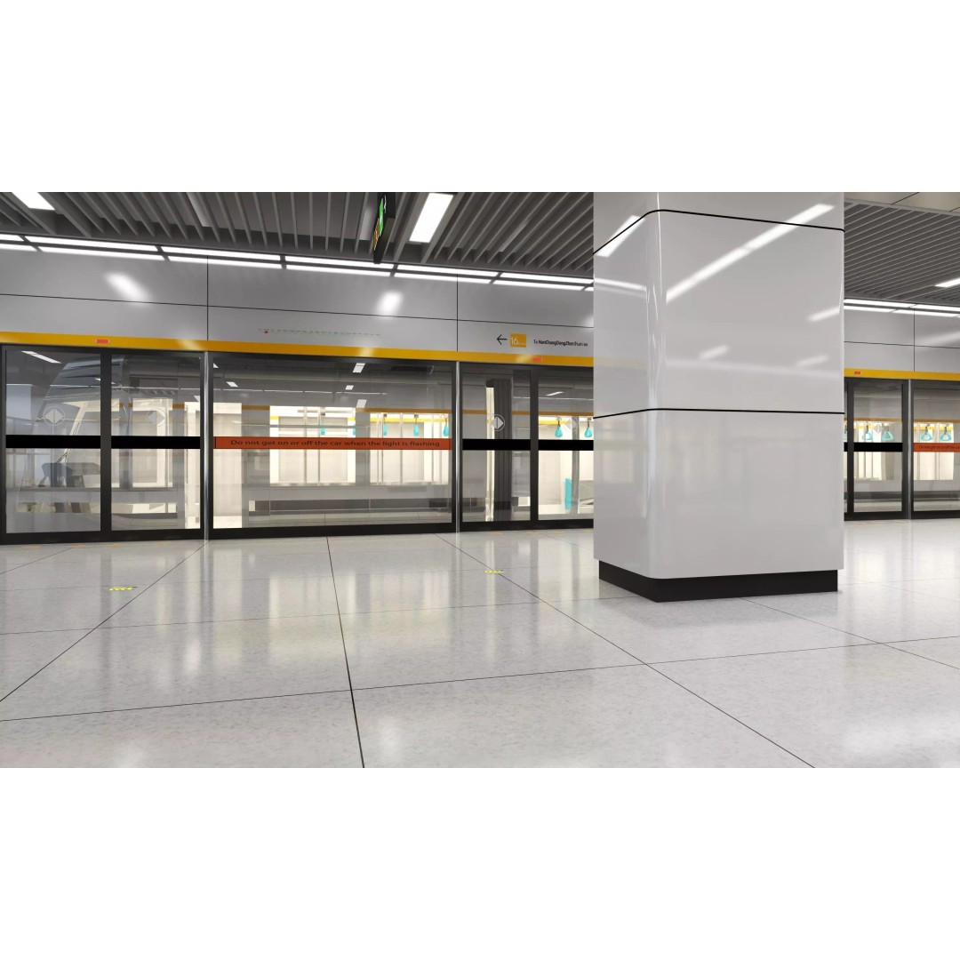 City Subway 3D Model – Low Poly Train Asset, FBX, OBJ - View 9
