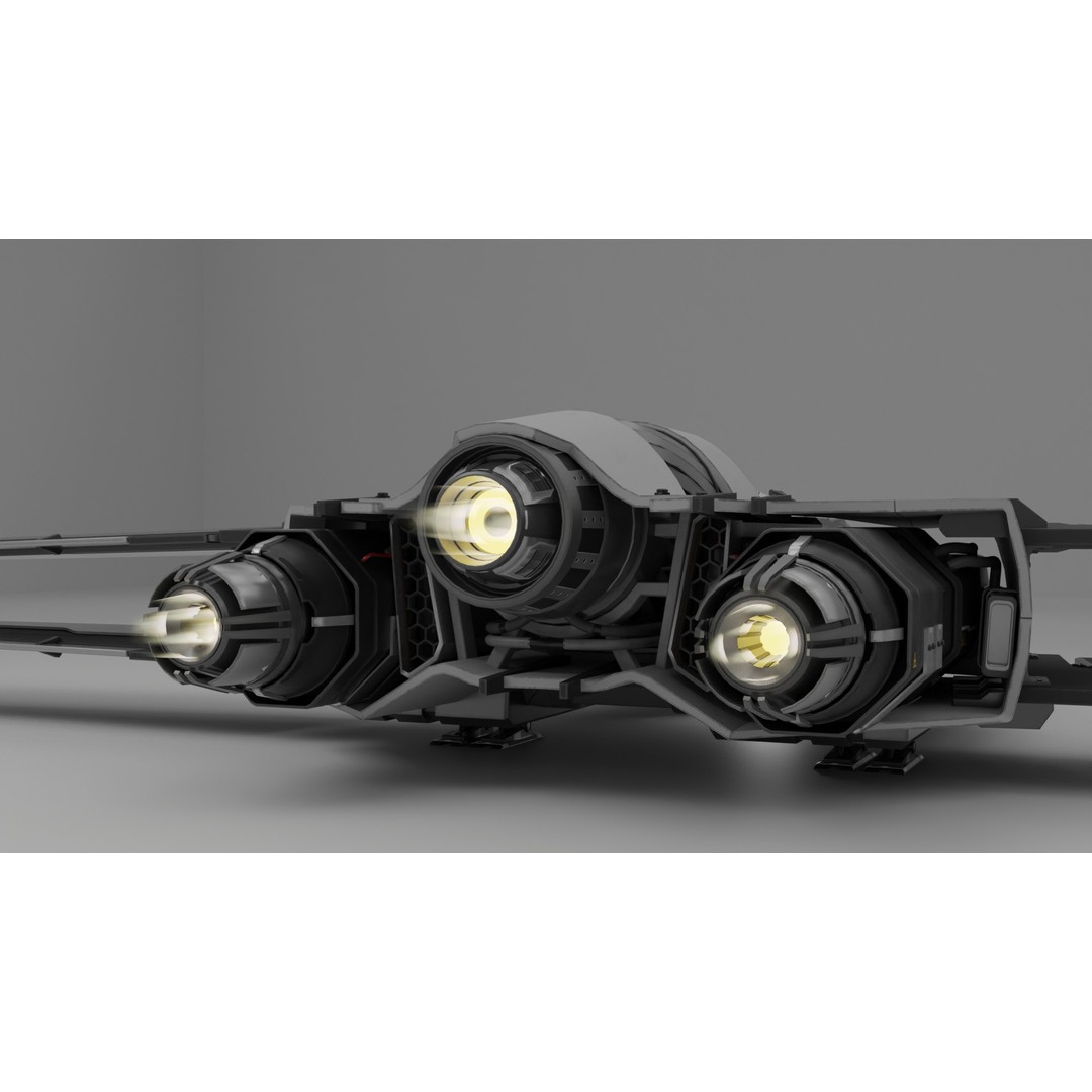 Sci-Fi Ship 3D Model – Rigged Interior Spaceship, FBX & Blender - View 10
