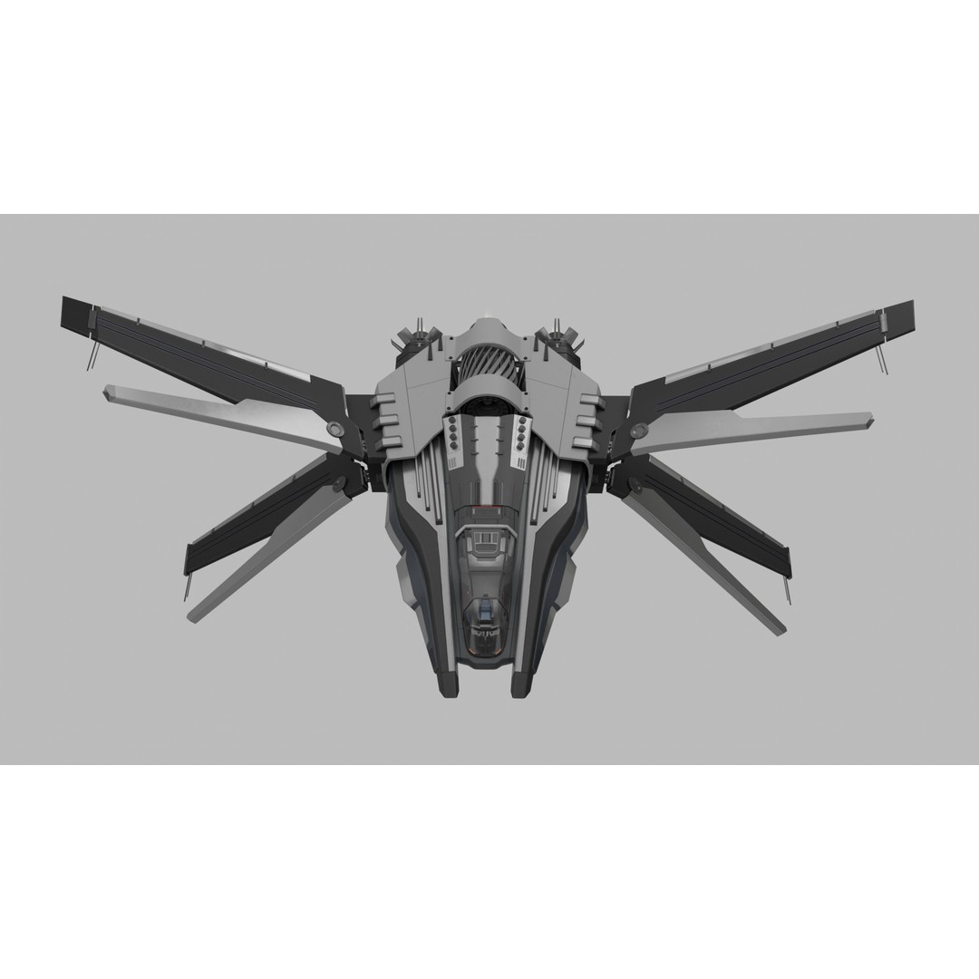 Sci-Fi Ship 3D Model – Rigged Interior Spaceship, FBX & Blender - View 11