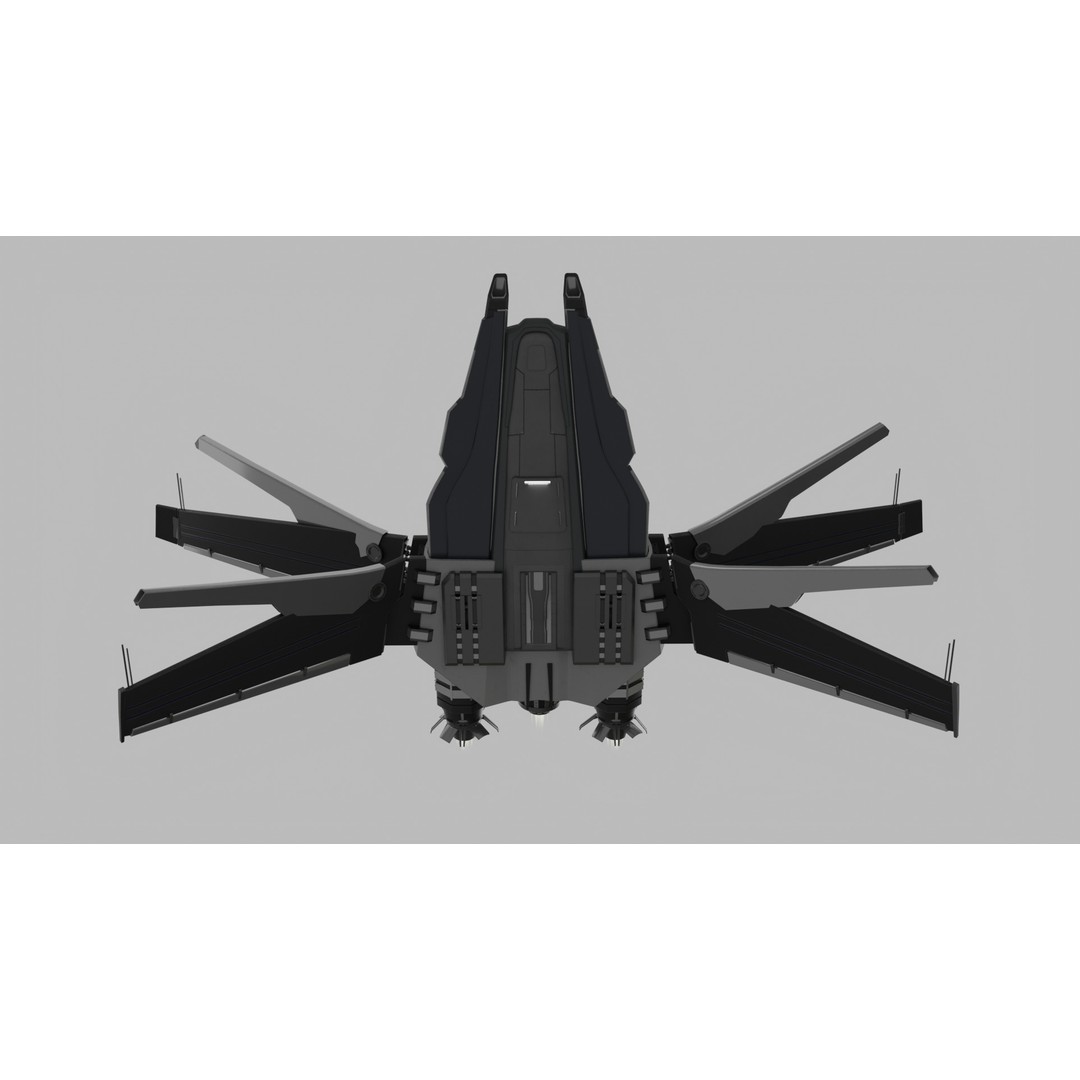 Sci-Fi Ship 3D Model – Rigged Interior Spaceship, FBX & Blender - View 13