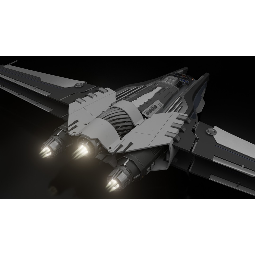 Sci-Fi Ship 3D Model – Rigged Interior Spaceship, FBX & Blender - View 17