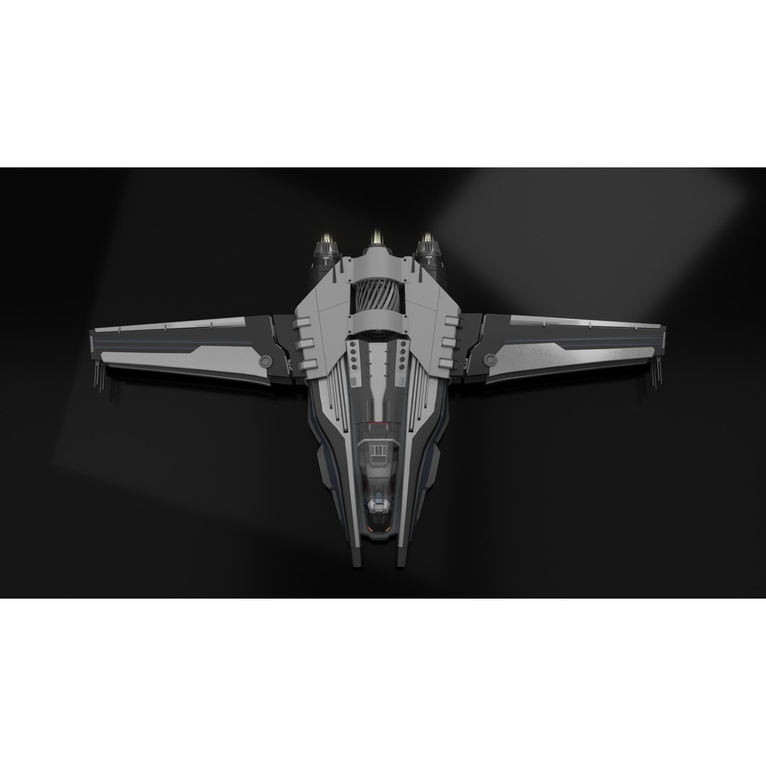 Sci-Fi Ship 3D Model – Rigged Interior Spaceship, FBX & Blender - View 19
