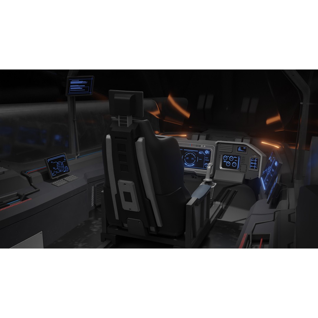 Sci-Fi Ship 3D Model – Rigged Interior Spaceship, FBX & Blender - View 21