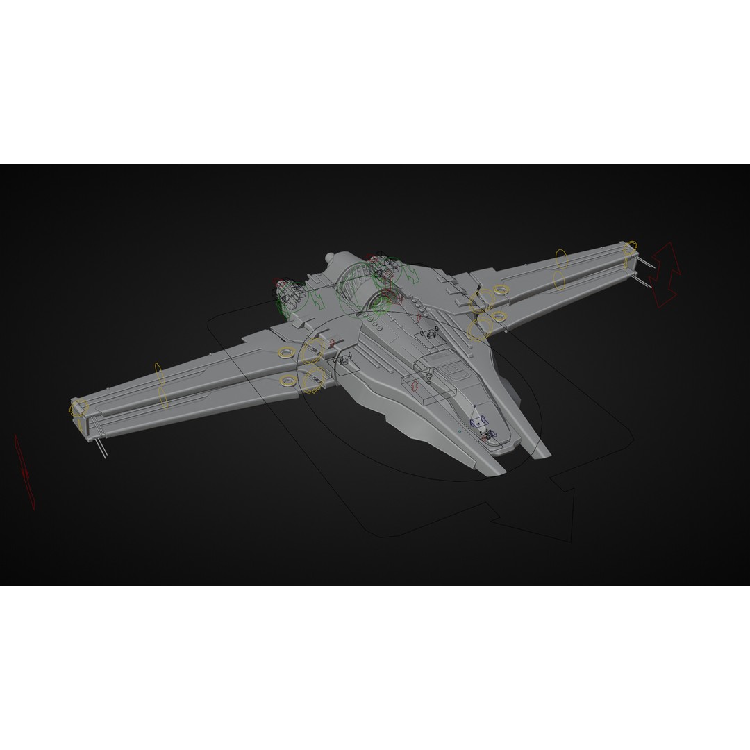Sci-Fi Ship 3D Model – Rigged Interior Spaceship, FBX & Blender - View 25