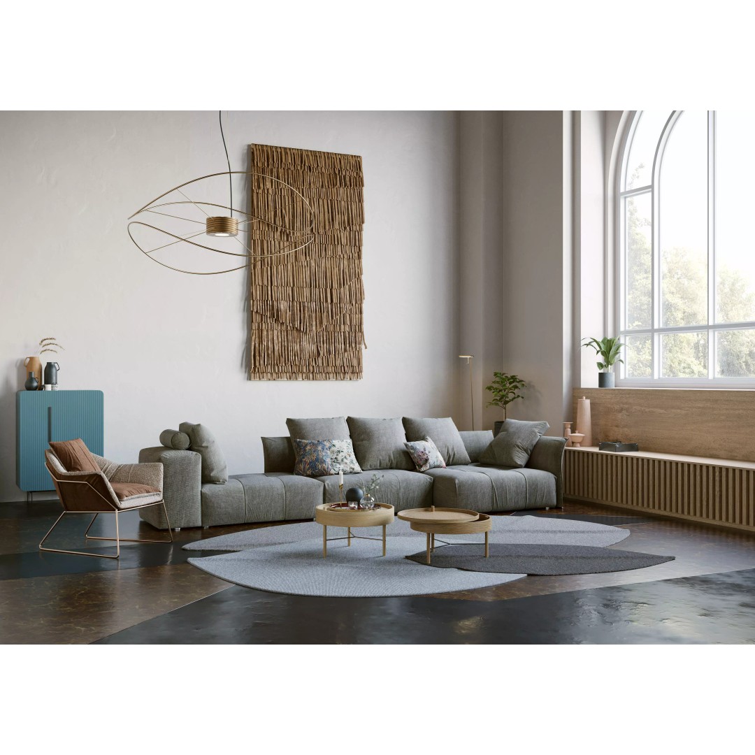 Pixels and Flowers Living Room 3D Model – Textured Interior Scene, Cinema 4D - View 2