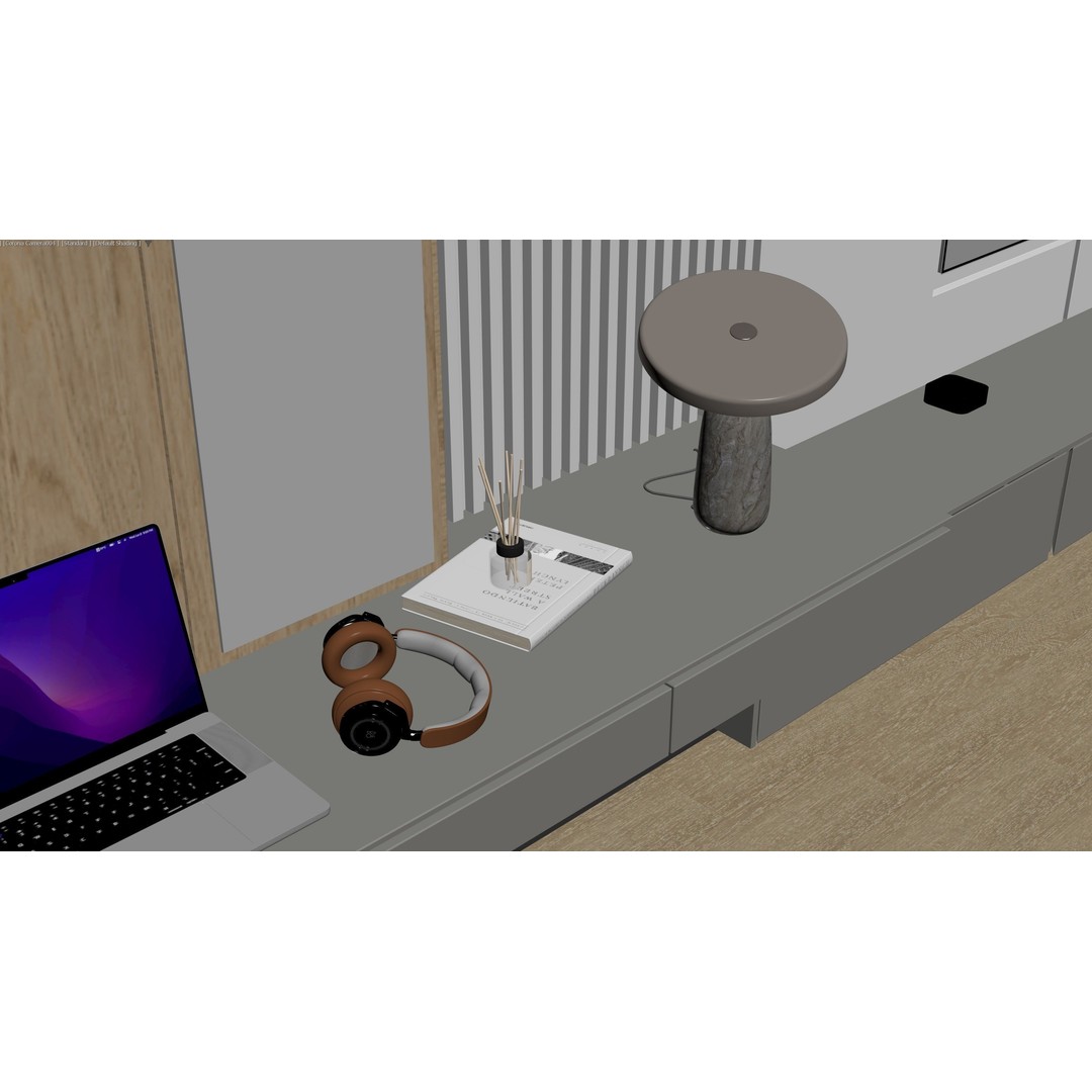 Hotel Room 3D Model – Modern Minimalist Interior, FBX - View 11