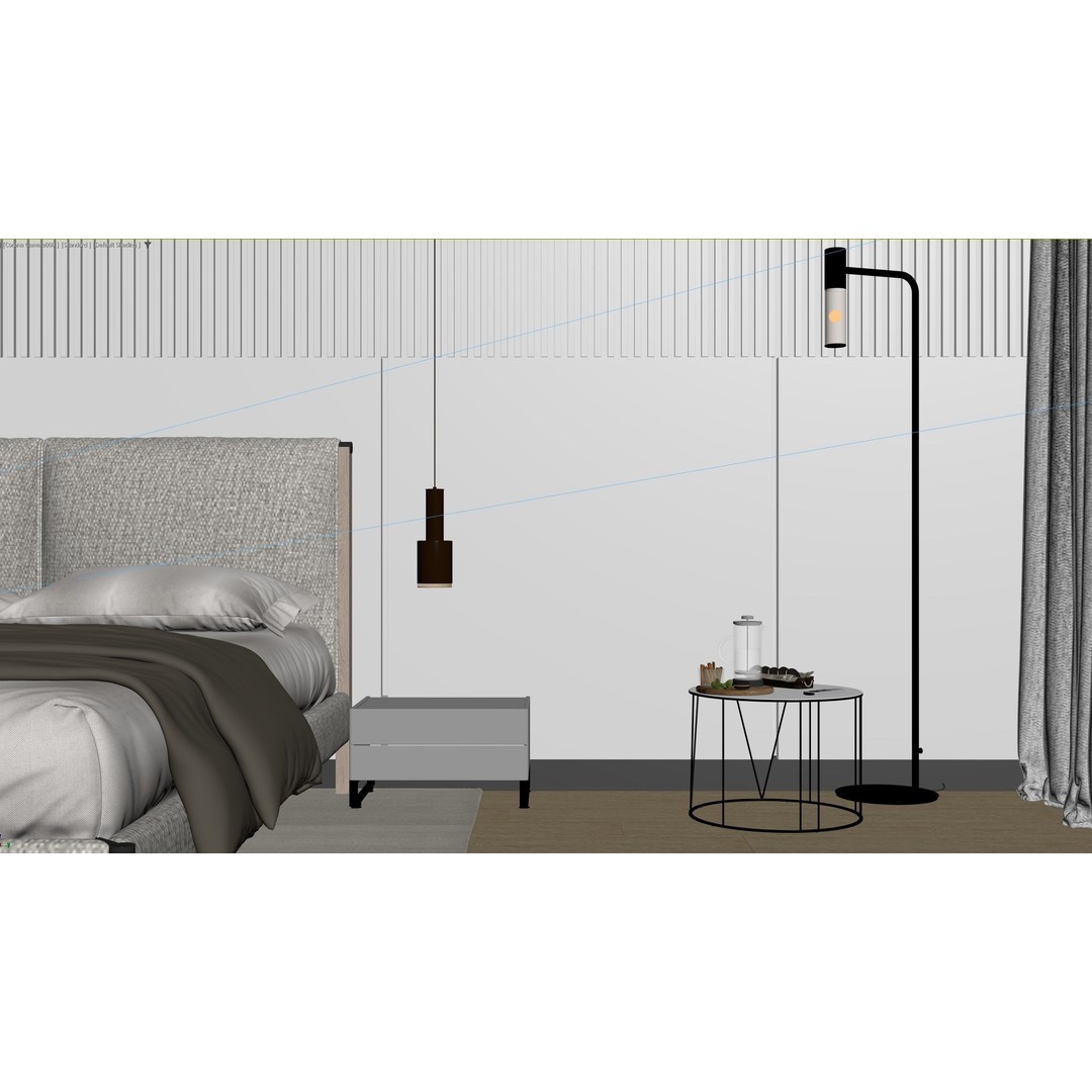 Hotel Room 3D Model – Modern Minimalist Interior, FBX - View 16