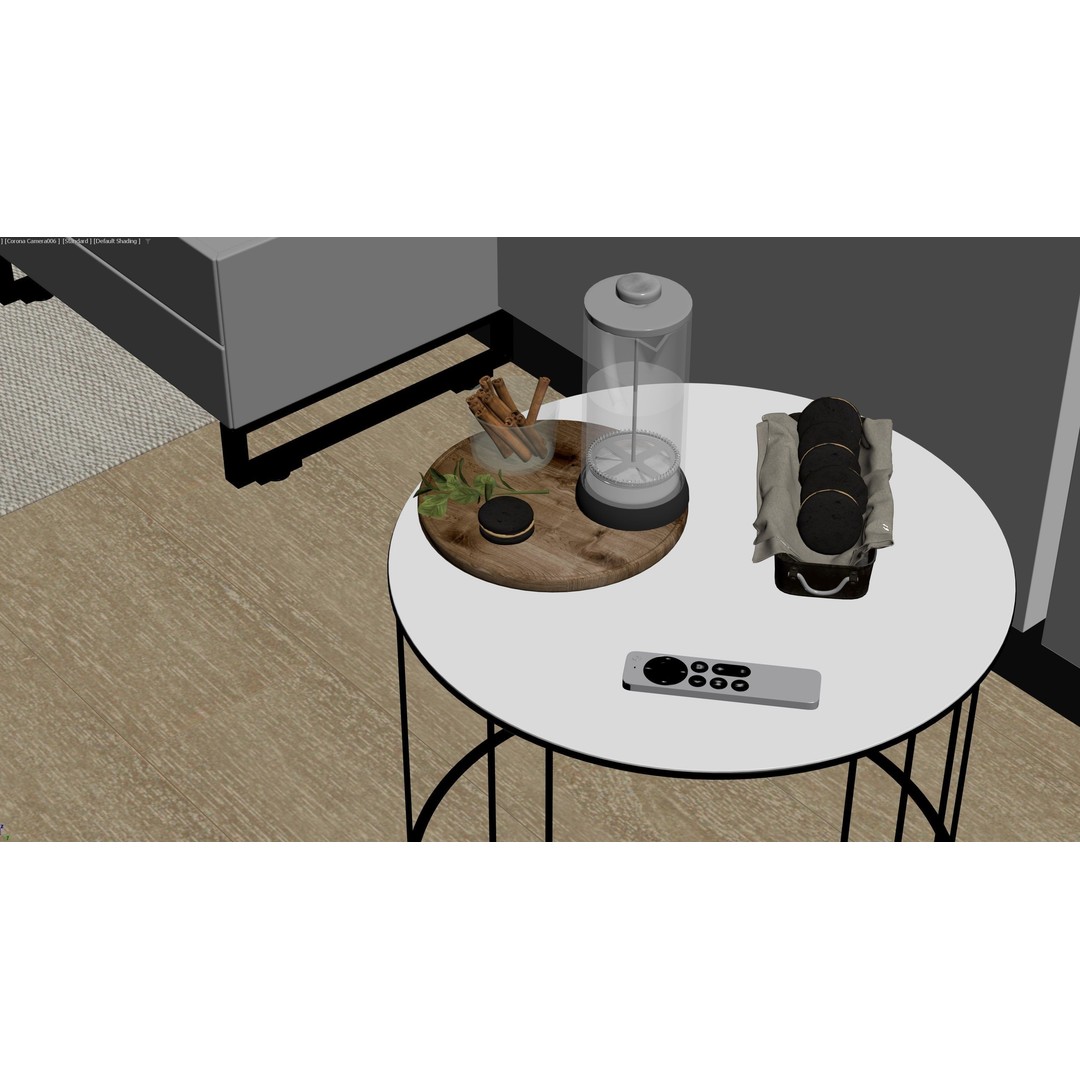 Hotel Room 3D Model – Modern Minimalist Interior, FBX - View 17