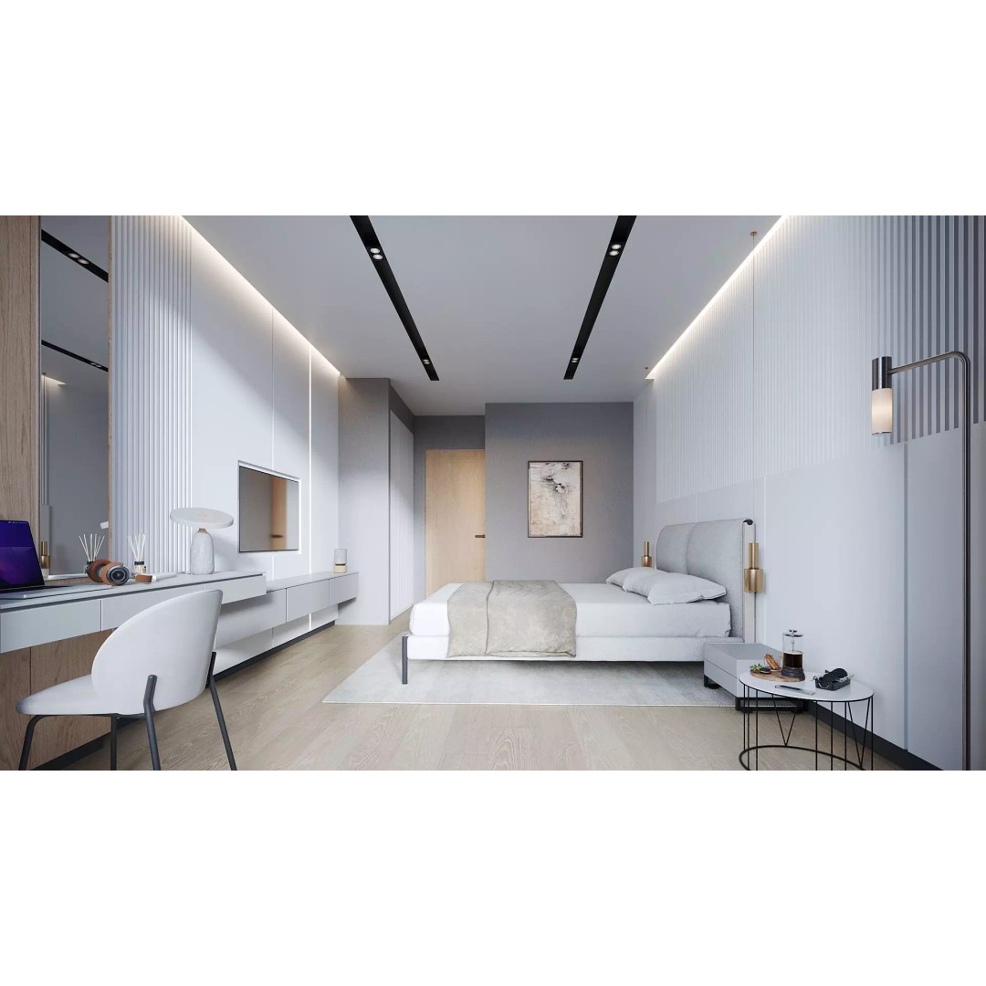 Hotel Room 3D Model – Modern Minimalist Interior, FBX - View 2